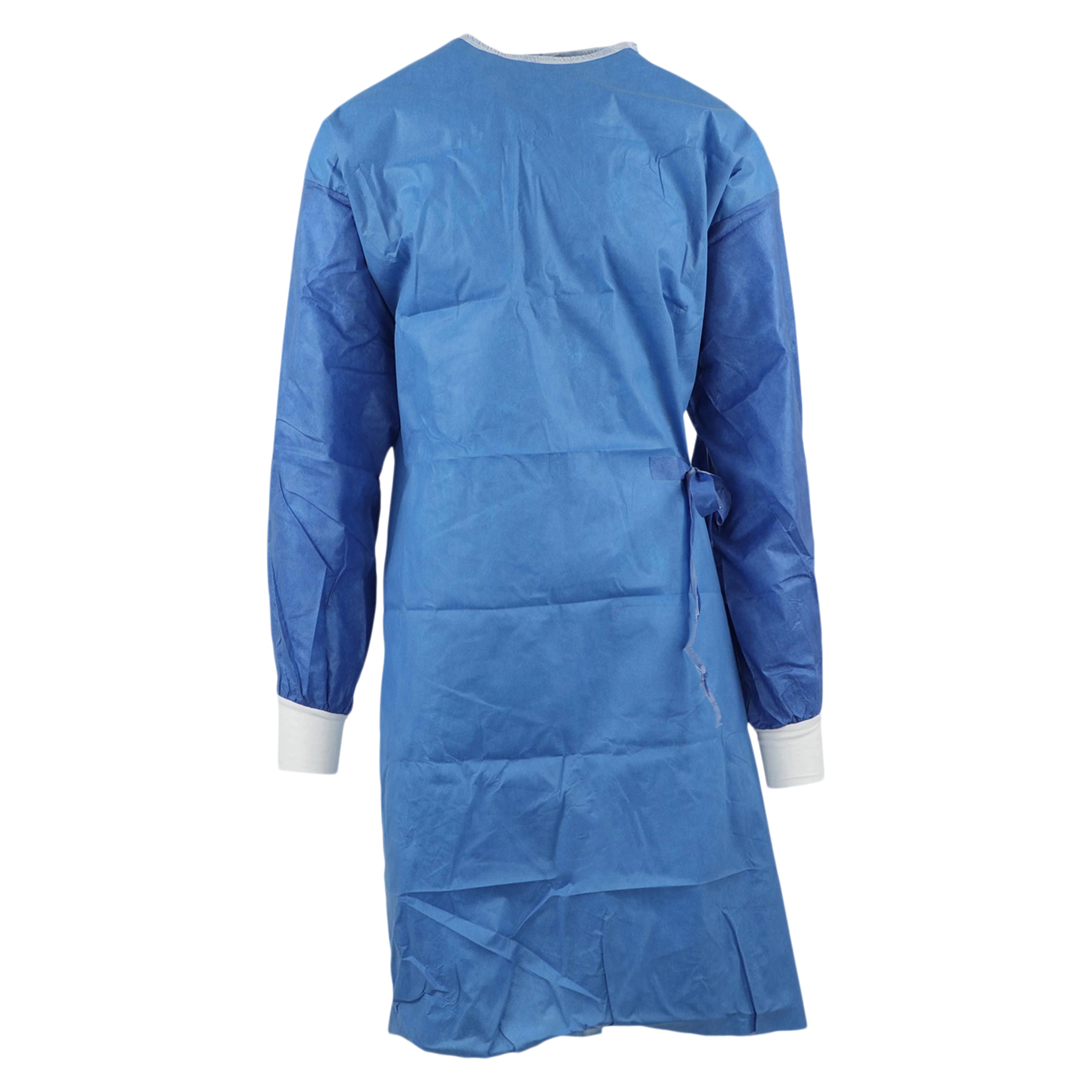 Cardinal Health Surgical Gown, AAMI Level 3, SMS, Sterile, 2X-Large/X-Long, Royal Blue, Side Ties, 16/Case