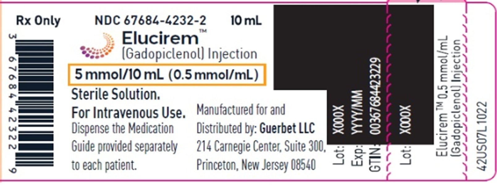 Elucirem Injection 0.5mmol/mL SDV 10mL, 10/Package, 01KT0J085SEPM6BHXF75PVP800