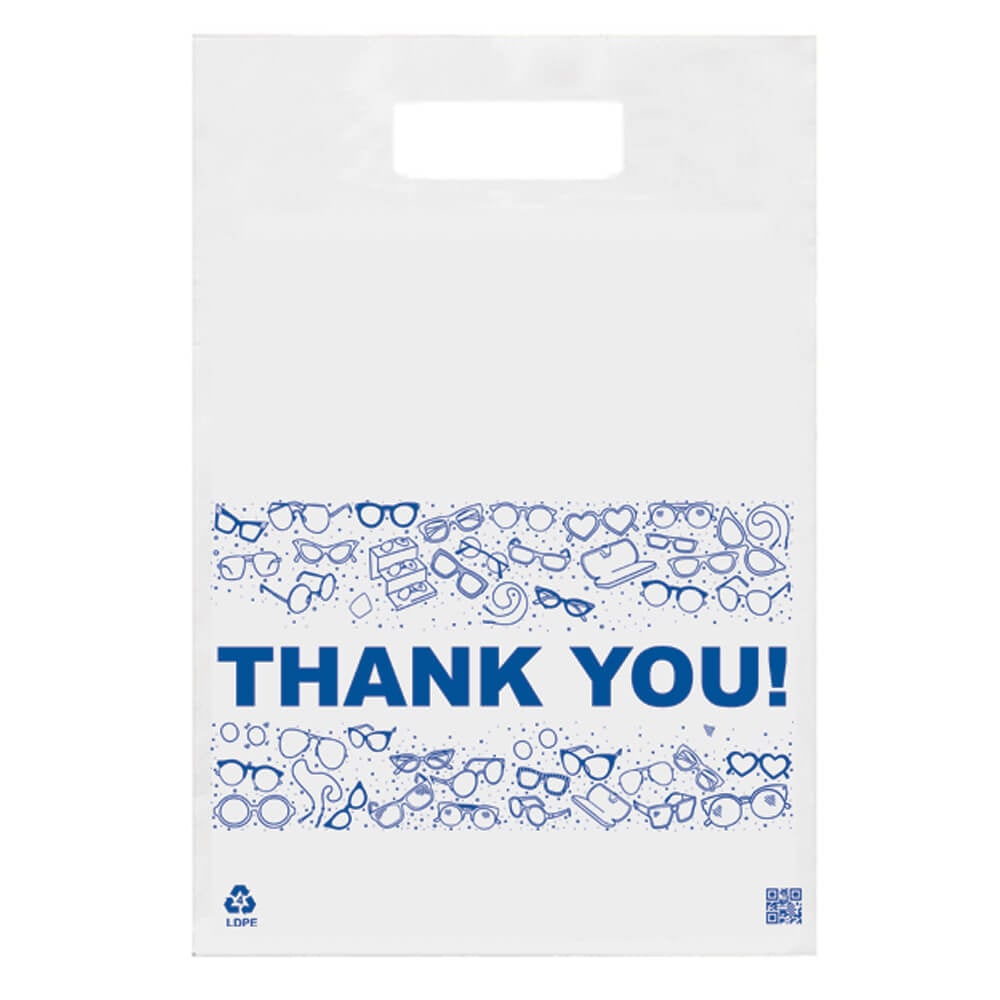 Amcon Laboratories Thank You Plastic Bag, White, 12x16", 100/Package
