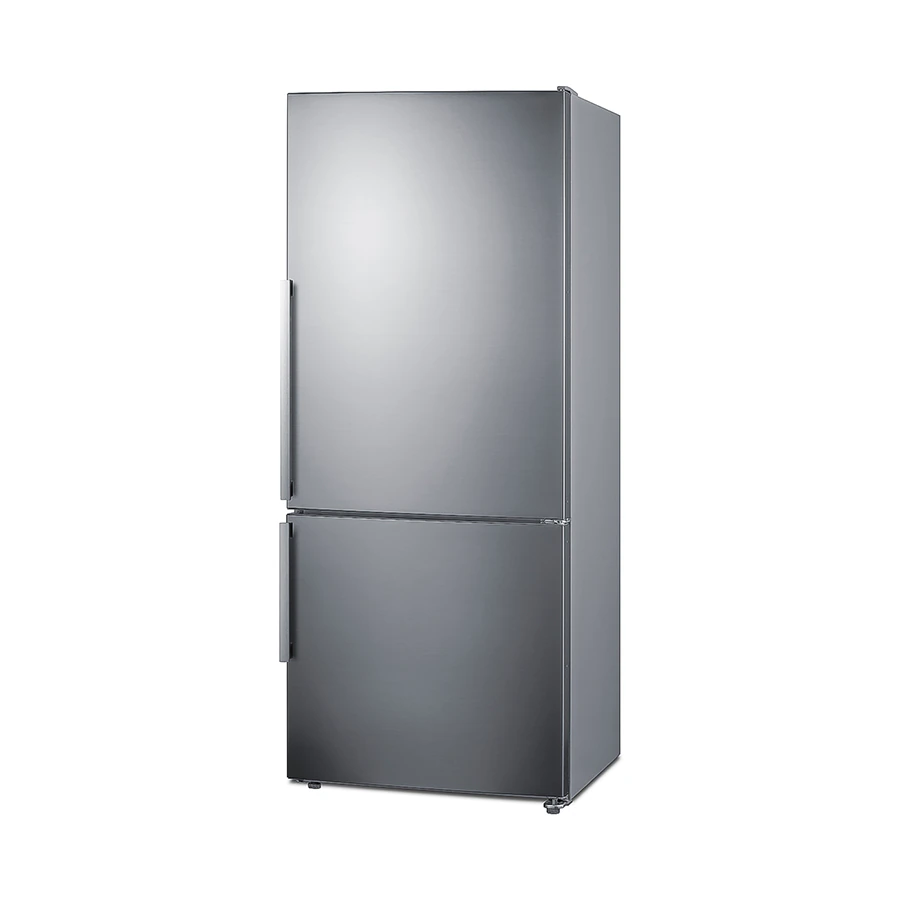 Summit Breakroom Refrigerator with Top Freezer, 14 Cu Ft, 2 Solid Doors, Right Hinge, Reversible Crisper, Frost Free Defrost