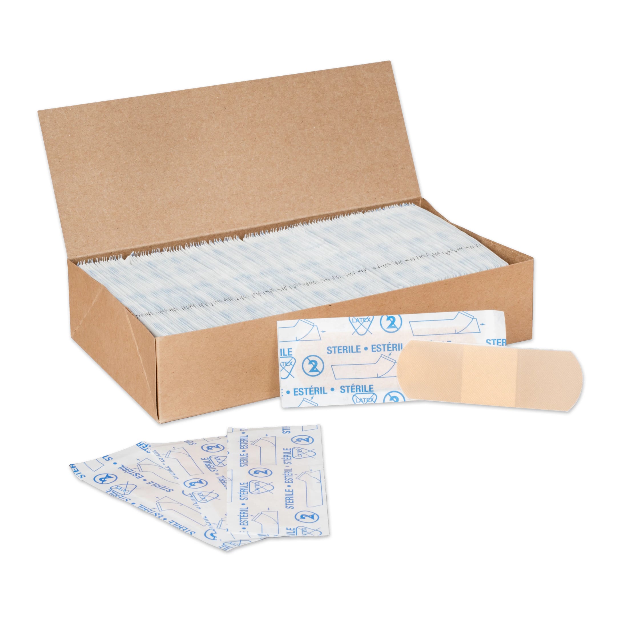 American White Cross Adhesive Bandage, Plastic, Sheer, Sterile, 1x3", 1500/Case