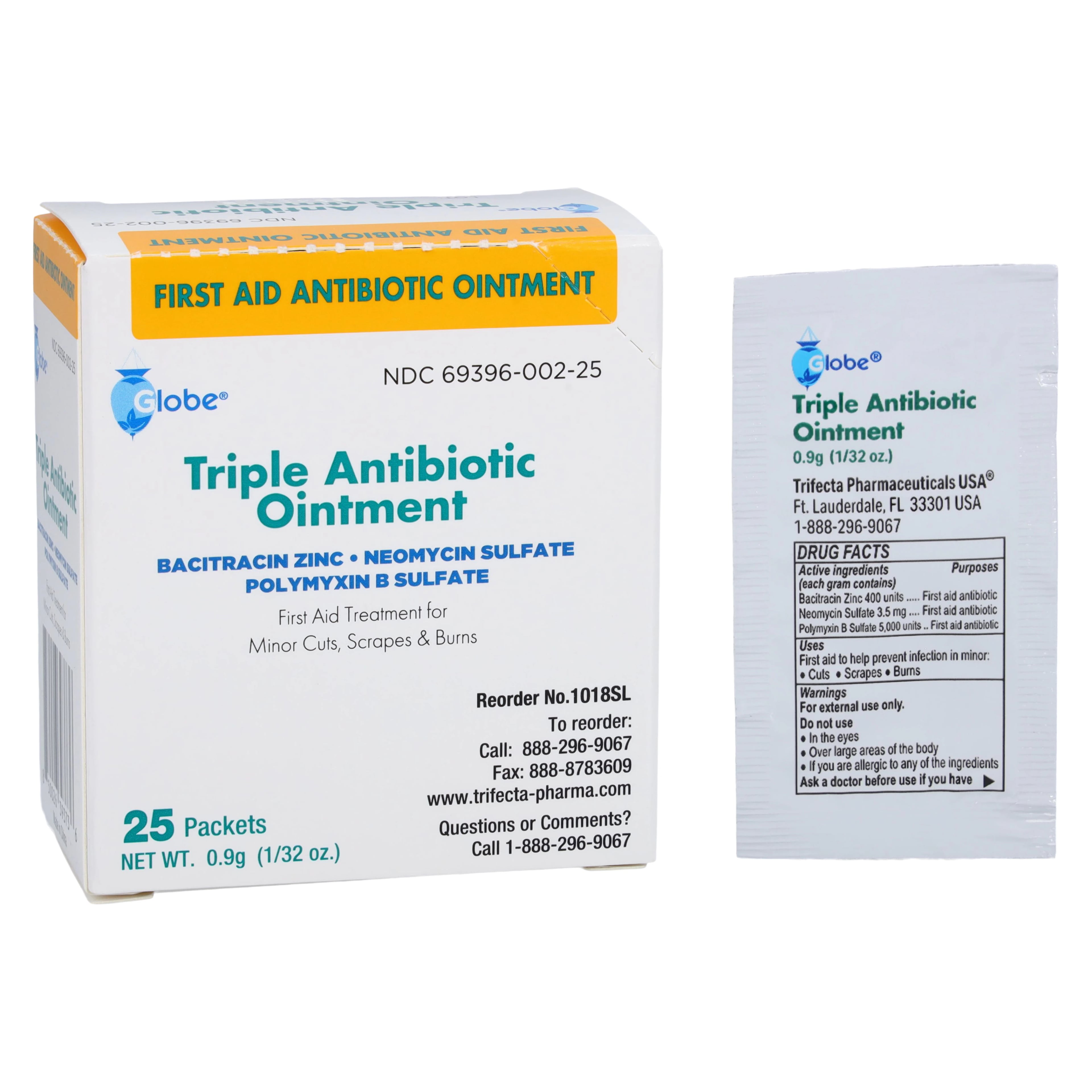 Triple Antibiotic Ointment, 0.9g Individual Packet, 25/Package