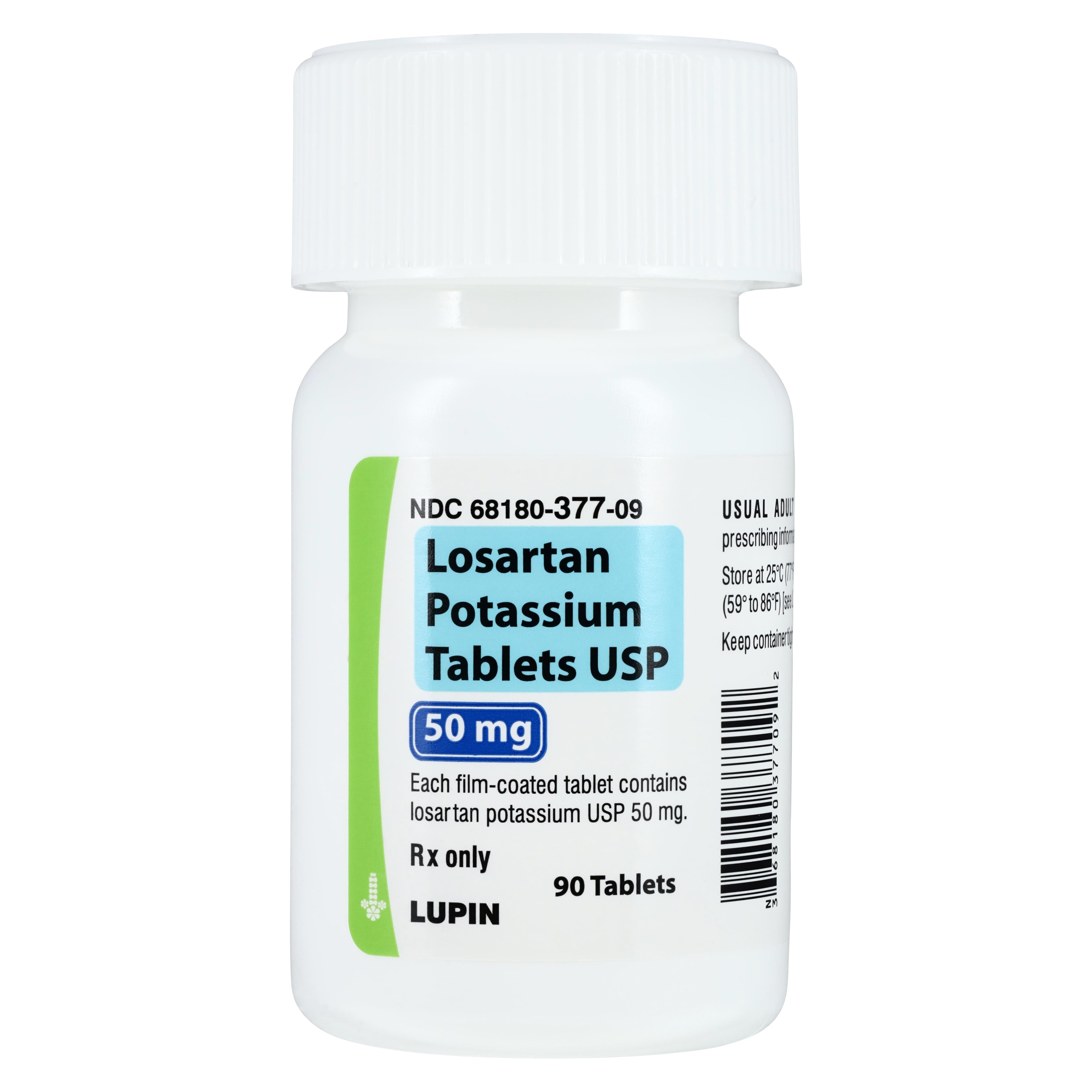 Losartan Potassium Tablets, 50mg, 90/Bottle, Lupin Pharmaceuticals