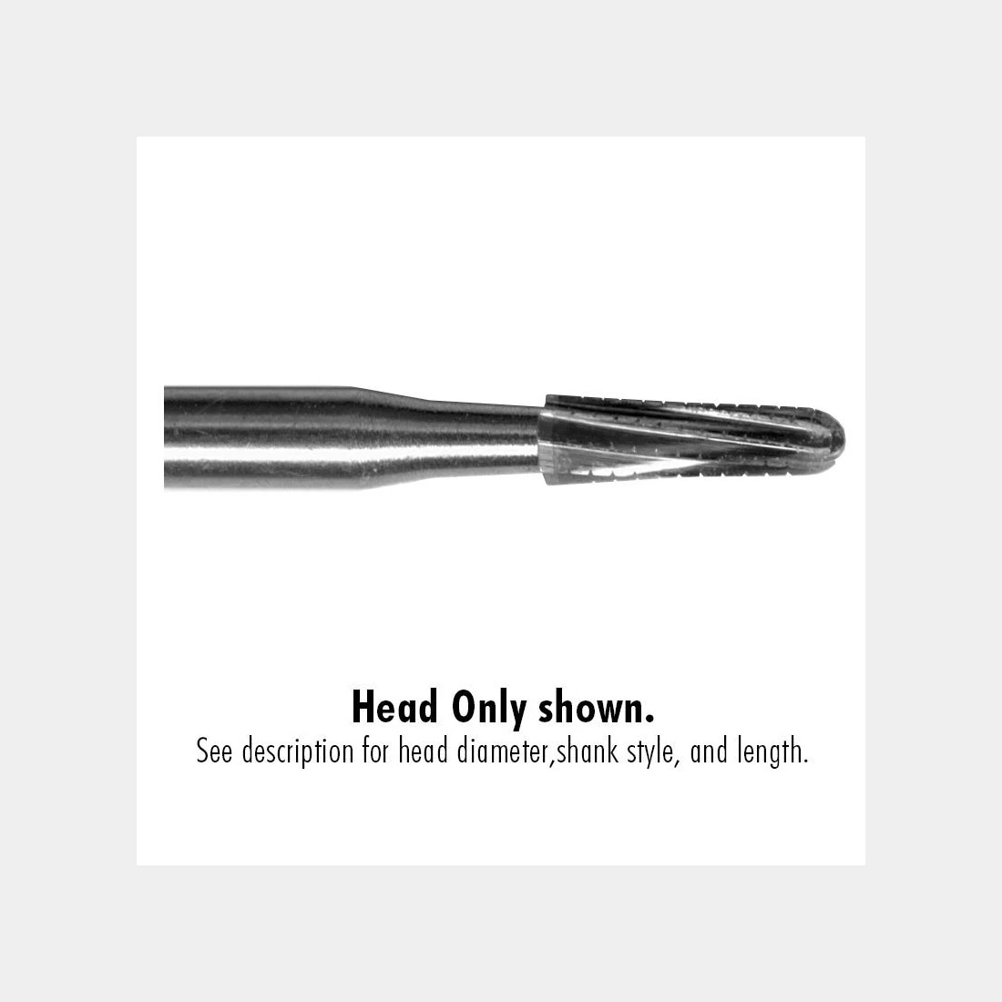 Ace Surgical Bur Taper Dome #1703L, 2.1 Handpiece, Sterile, Single Use, 50mm, 10/Pk