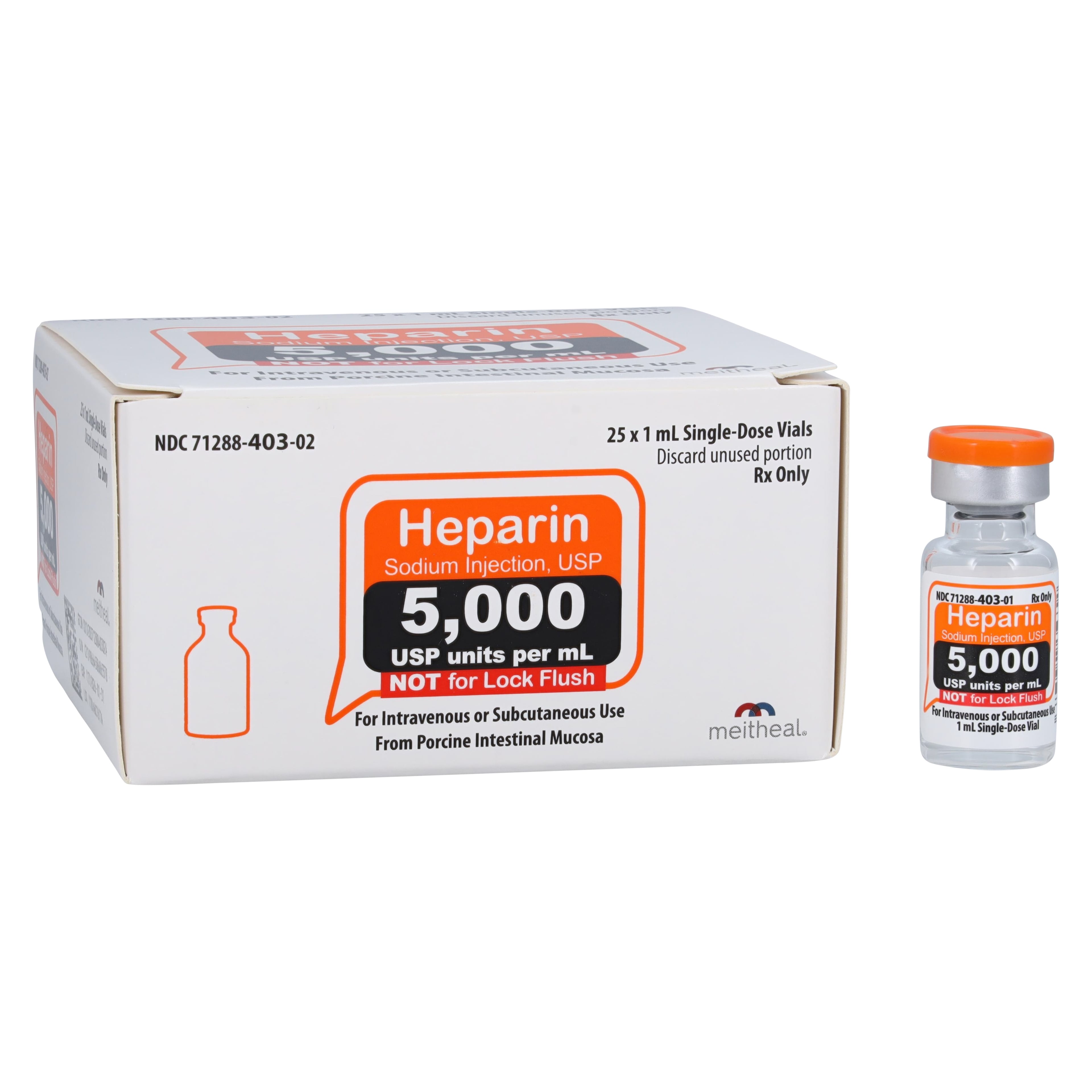 Heparin Sodium (Pork) SDV 1mL, 5mu/mL, 25/Package, 01KT0J08B6B4XQ52QABBQMQHYP