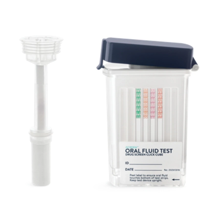iScreen 9 Panel Oral Fluid Drug Cube, Employment & Insurance Use Only, AMP50/BUP5/BZO10/COC20/MET50/MTD30/OPI40/OXY20/THC40, 25/Bx