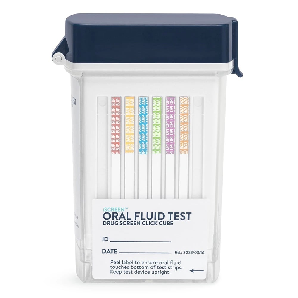 iScreen 10 Panel Oral Fluid Drug Test Cube, Employment & Insurance Use, 25/Box