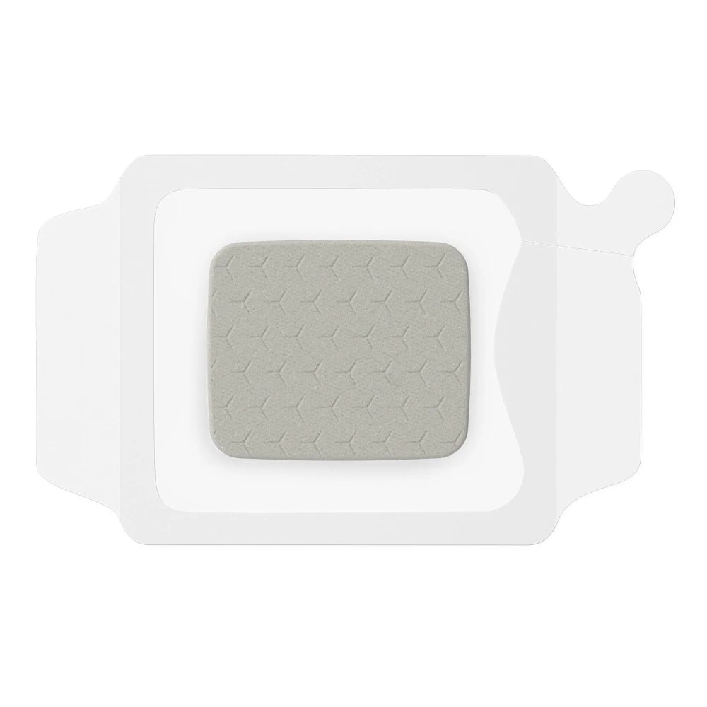 Mepilex Border Ag Silver Sulfate Post-Op Dressing, 3.5" x 4", Sterile Rectangle