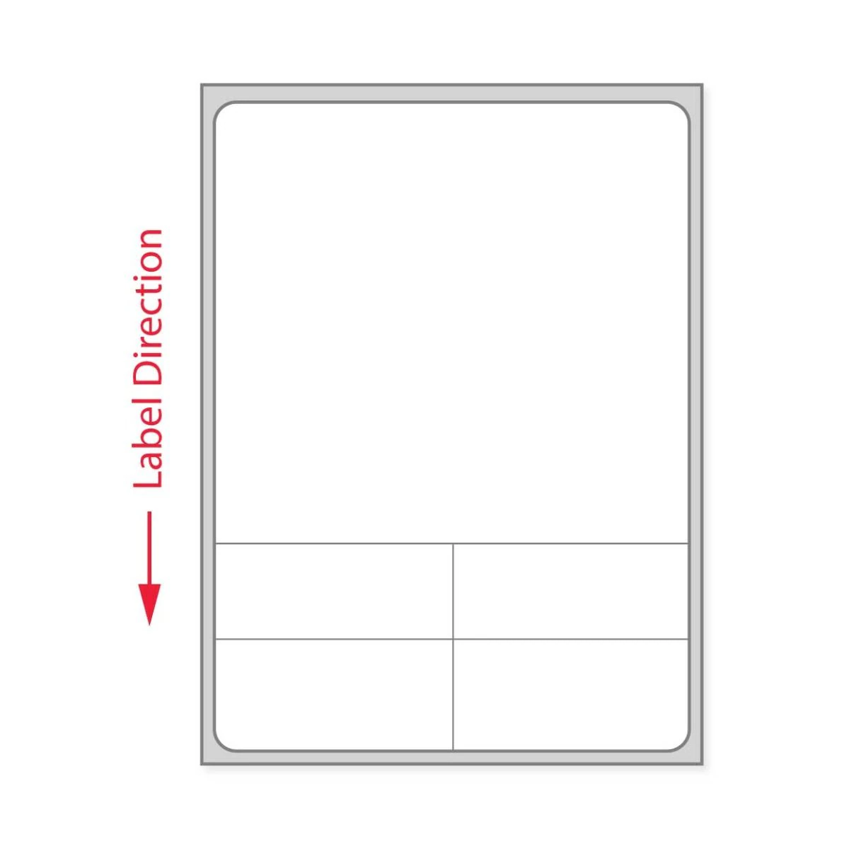 Precision Dynamics Direct Thermal Paper Labels, White, 4" x 5-1/2", Permanent Adhesive, 3" Core, 6000/Case