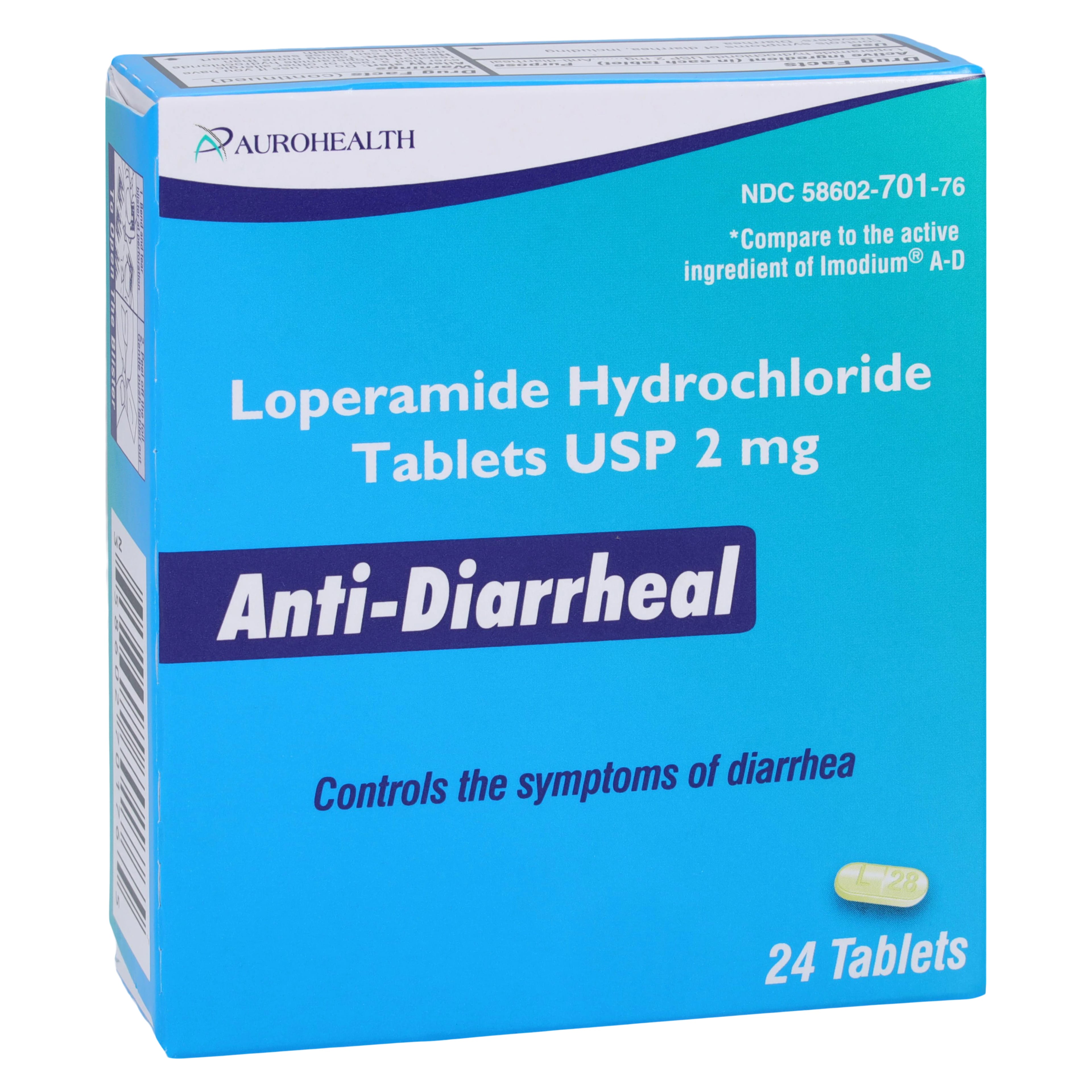 Loperamide HCl Caplets, 2mg, 24/Box