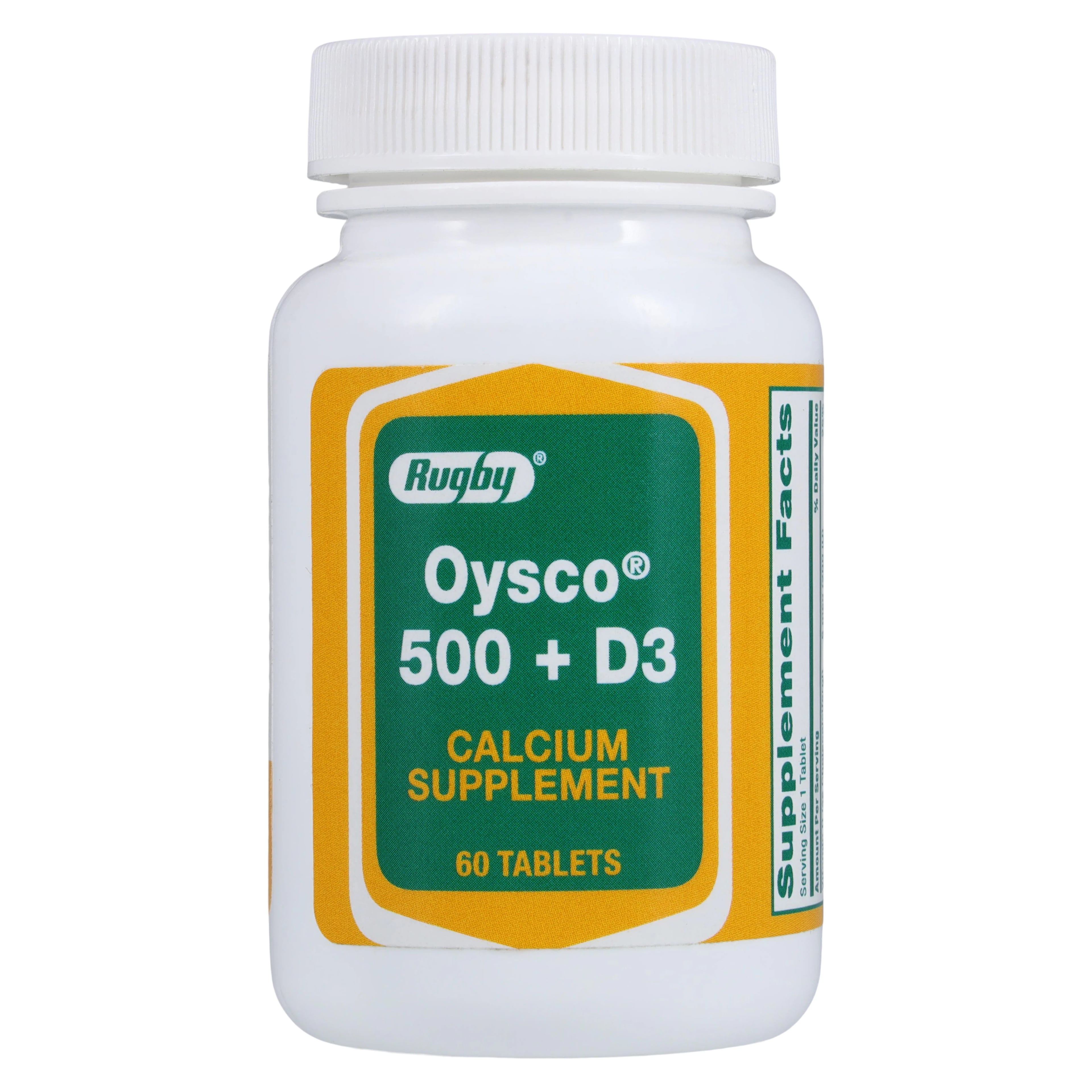 Oyster Shell Calcium + D Tablets, 500mg/200IU, 60/Bottle
