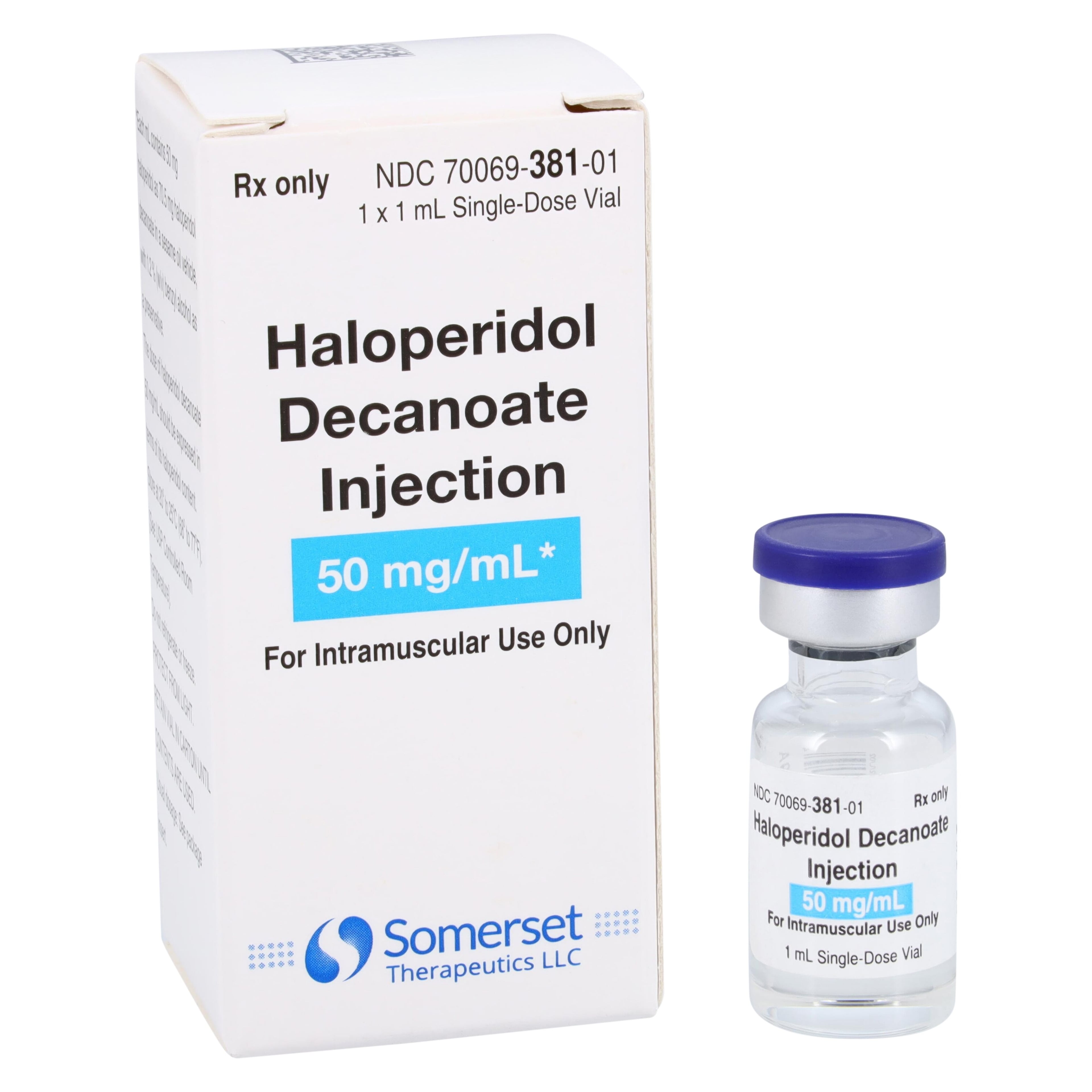 Haloperidol Decanoate Injection, 50mg/mL, SDV 1mL Each