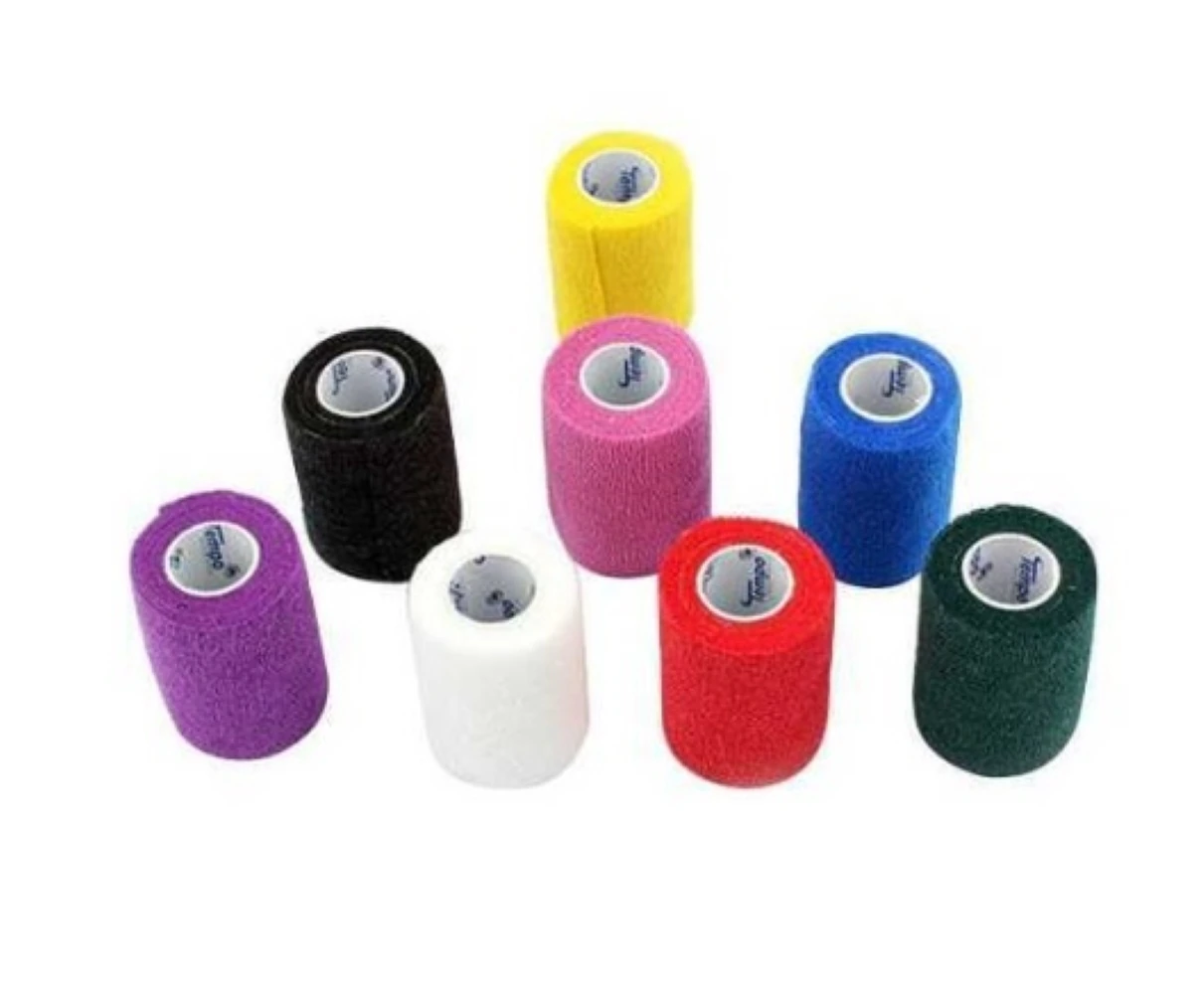 Co-Ease Cohesive Bandage Elastic, 3" x 5yd, Assorted Colors, Non-Sterile, 24/Box