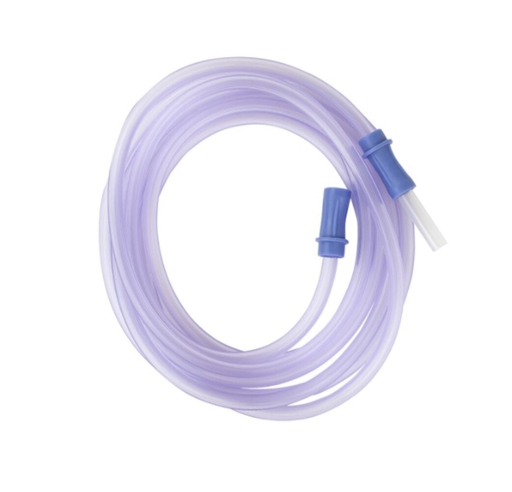 Dynarex Suction Connection Tubing with Male Connector, Non-Conductive, 3/16" x 10', Sterile, Case of 50