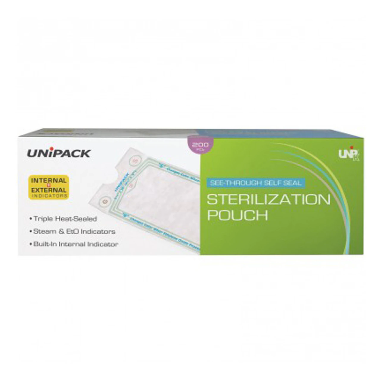Dukal Unipack Sterilization Pouch, 3.25" x 12", Blue Tint, 200/Box