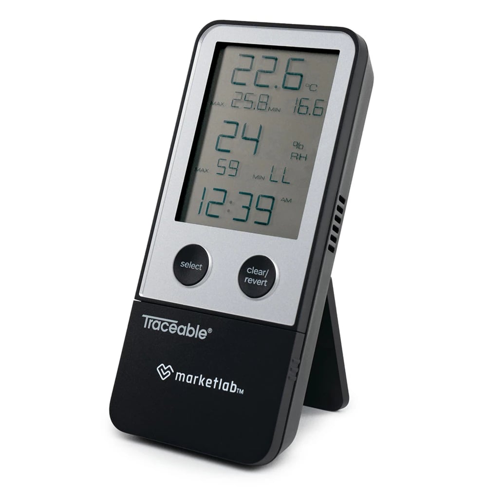 Traceable Thermohygrometer with Clock