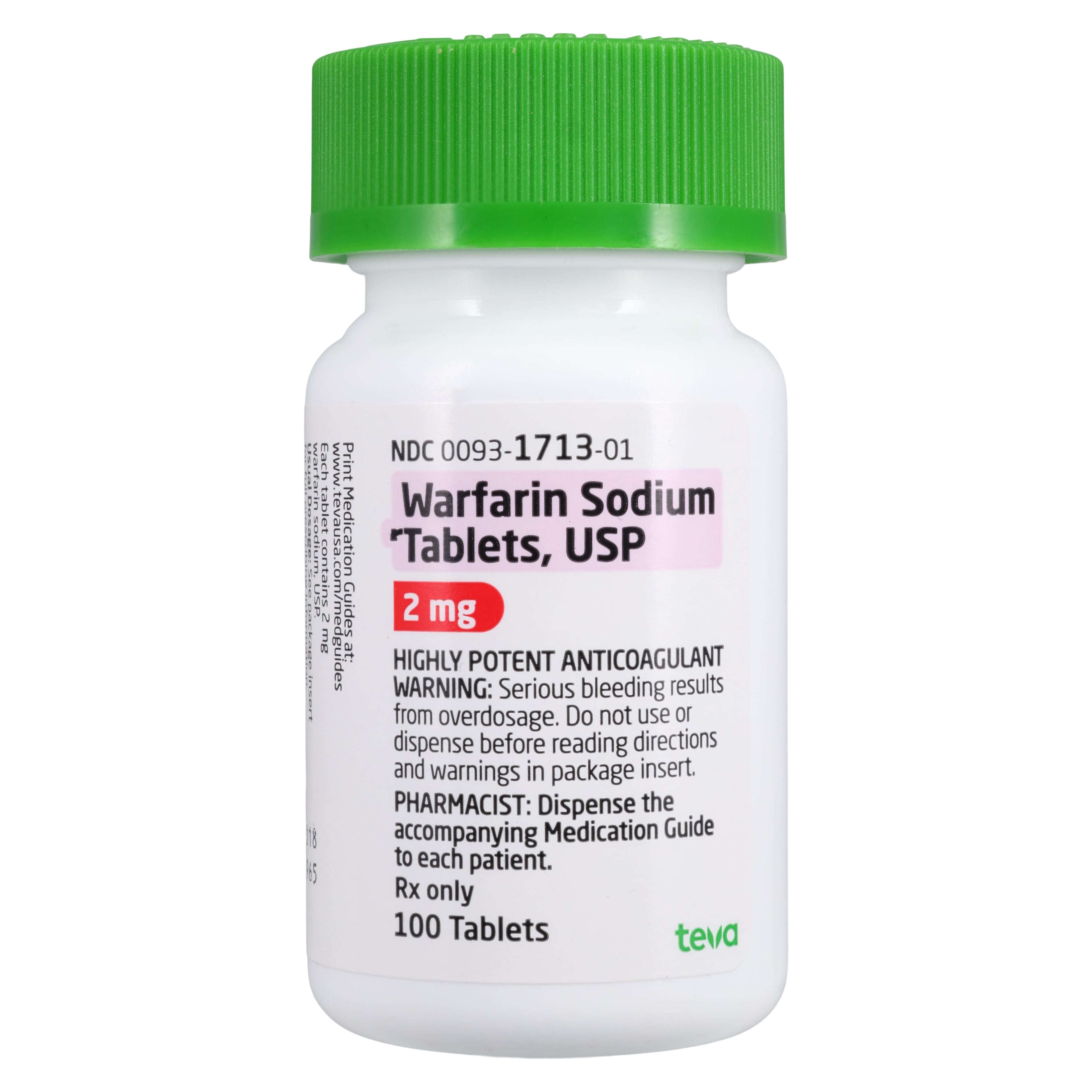 Warfarin Sodium Tablets, 2mg, 100/Bottle