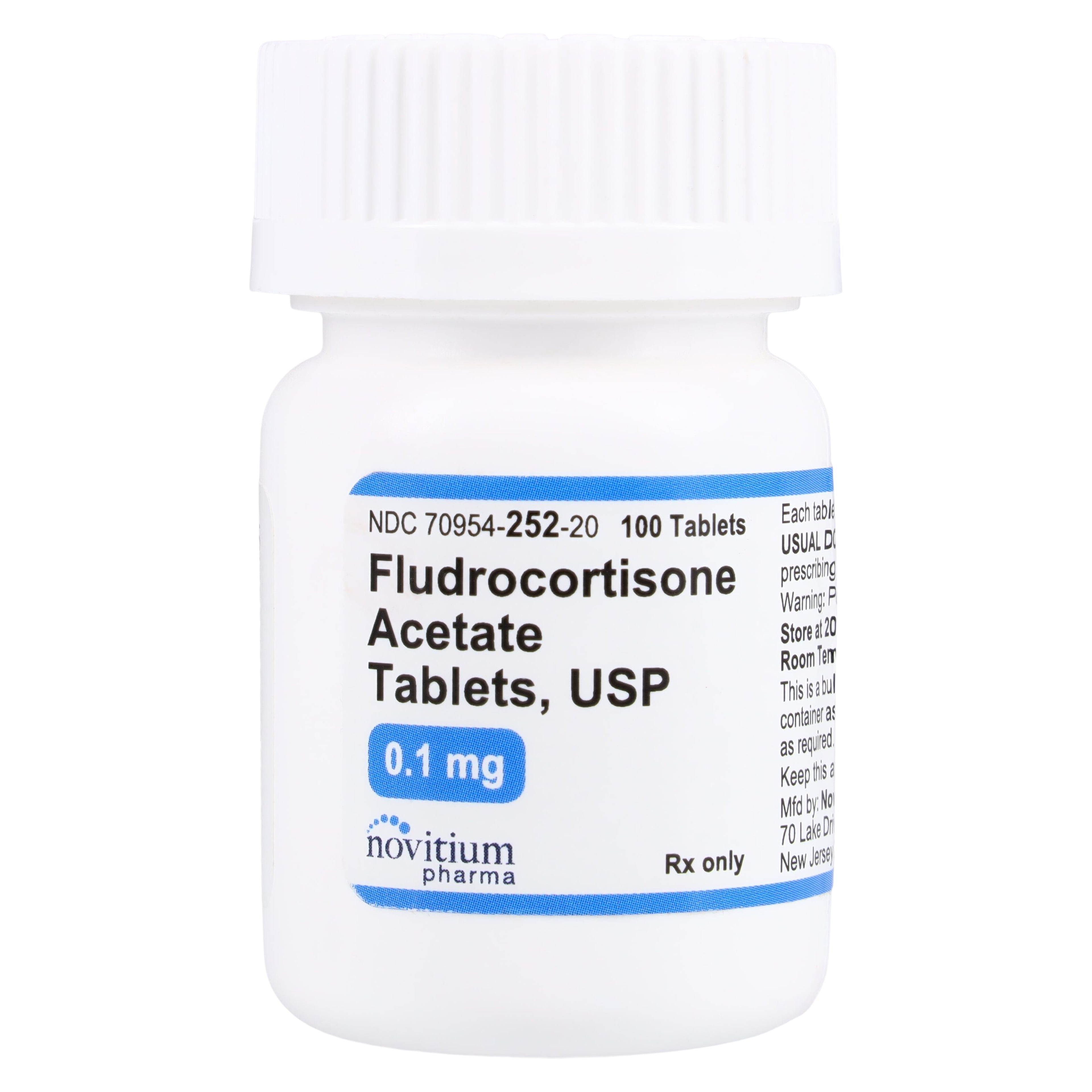 Fludrocortisone Acetate Tablet, 0.1mg, 100/Bottle