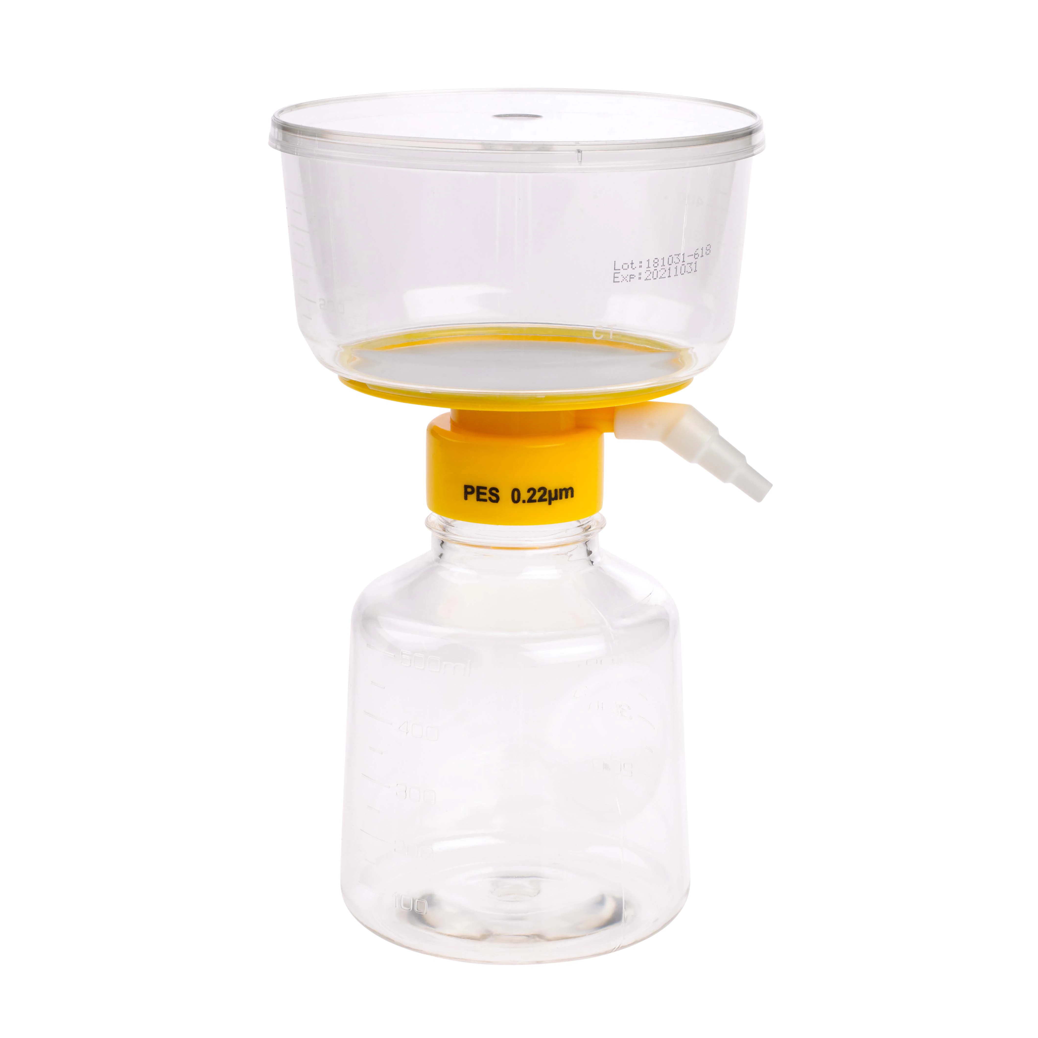 Celltreat Scientific Filter System, 0.22 µm PES Membrane, 500 mL, Sterile, Green Cap, Clear, 12/Case