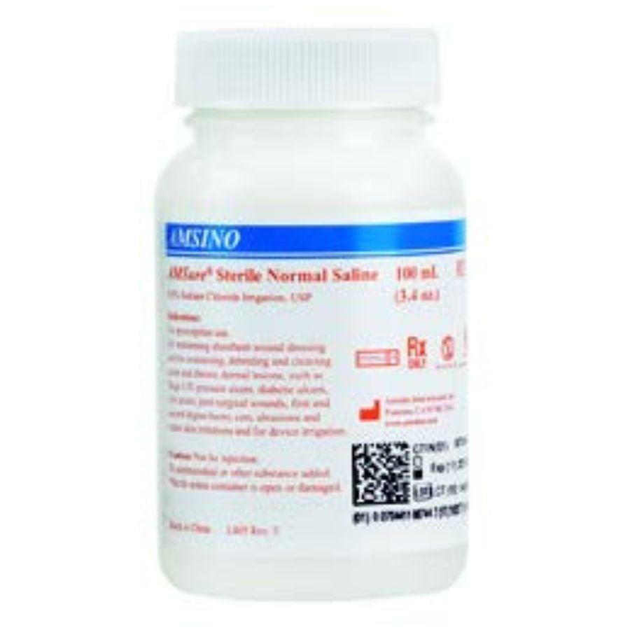 Amsure Sterile 0.9% Sodium Chloride Irrigation Solution, DEHP-Free, Screw Closure Bottle, 48/Case