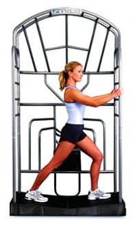 TRUE Stretch Club Station Stretching Unit, 87" x 60" x 48", Black