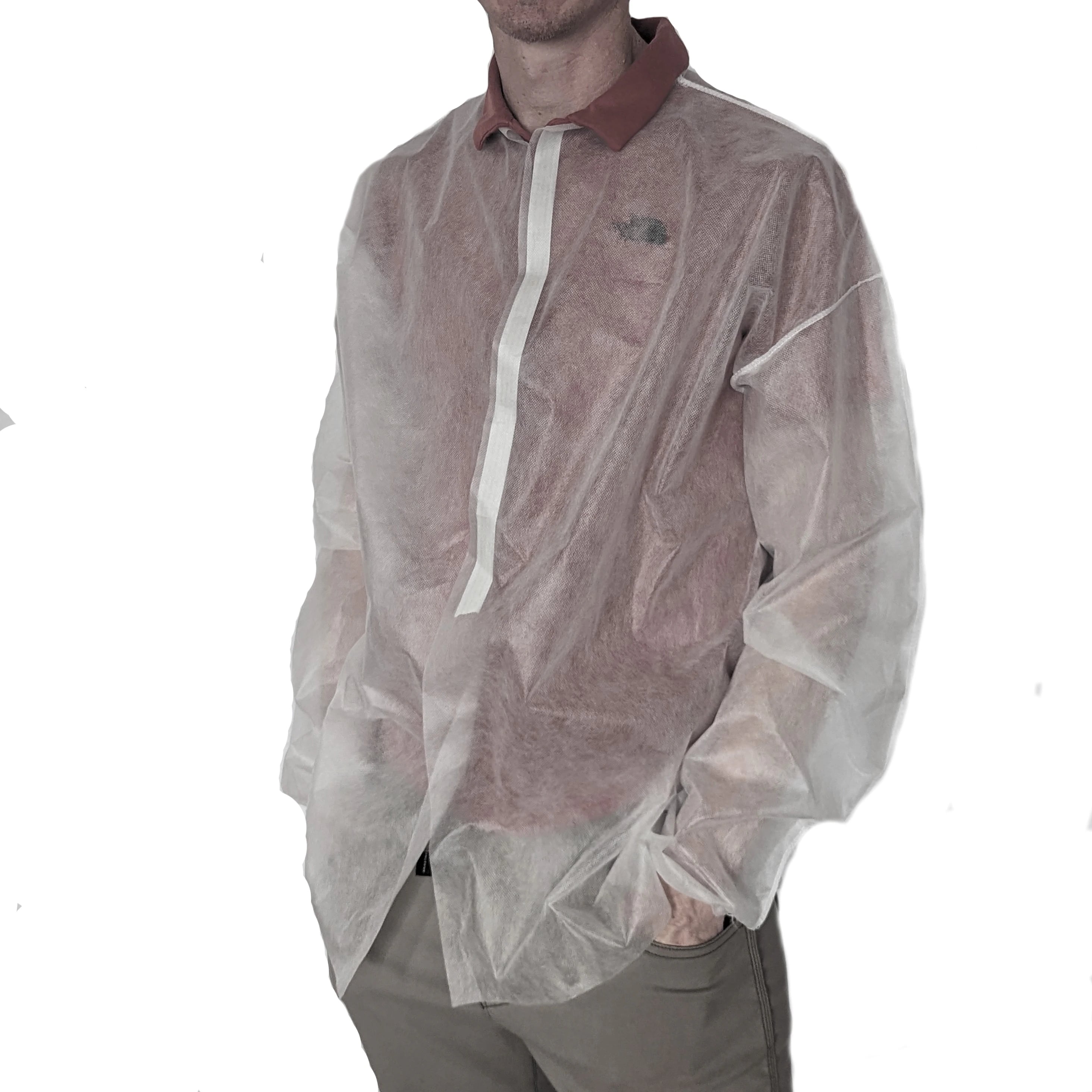 Prosafe Disposable Barrier Jacket, White, X-Small, 100% Polypropylene, Non-Sterile, 5/Bag