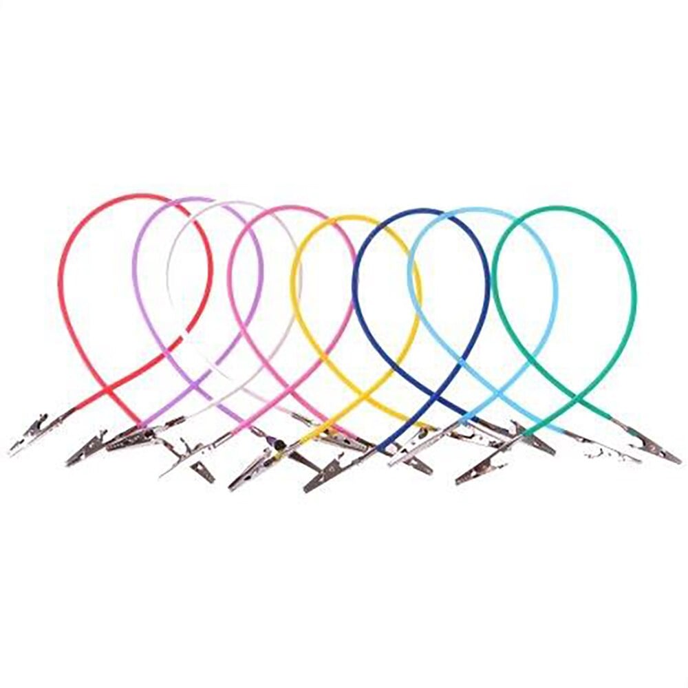 Unipack Autoclavable Bib Clips, Metal with White Silicone, 50/Case