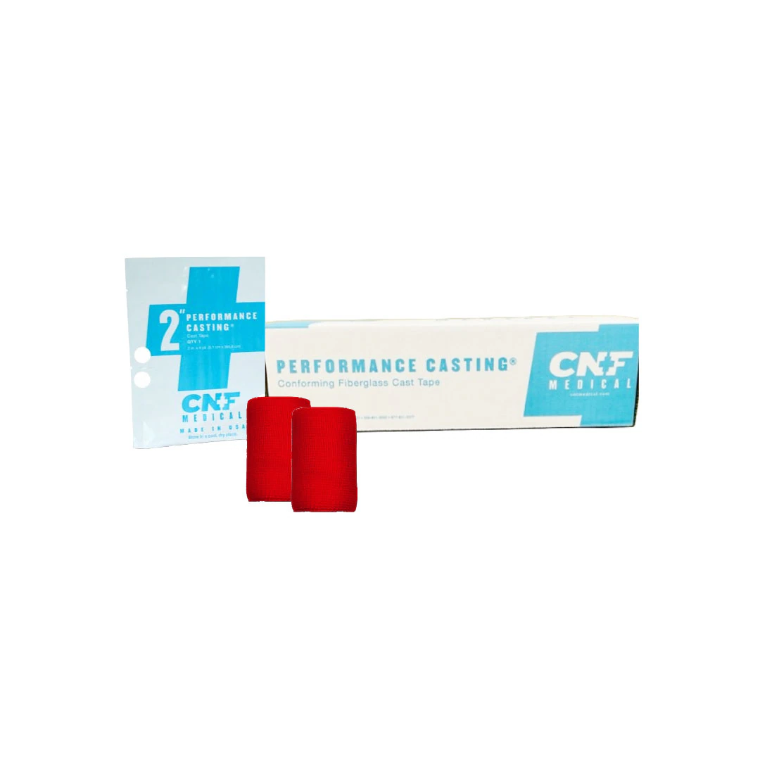 Carolina Narrow Fabric Performance Casting Cast Tape, Fiberglass, Red, 2" x 4 yd