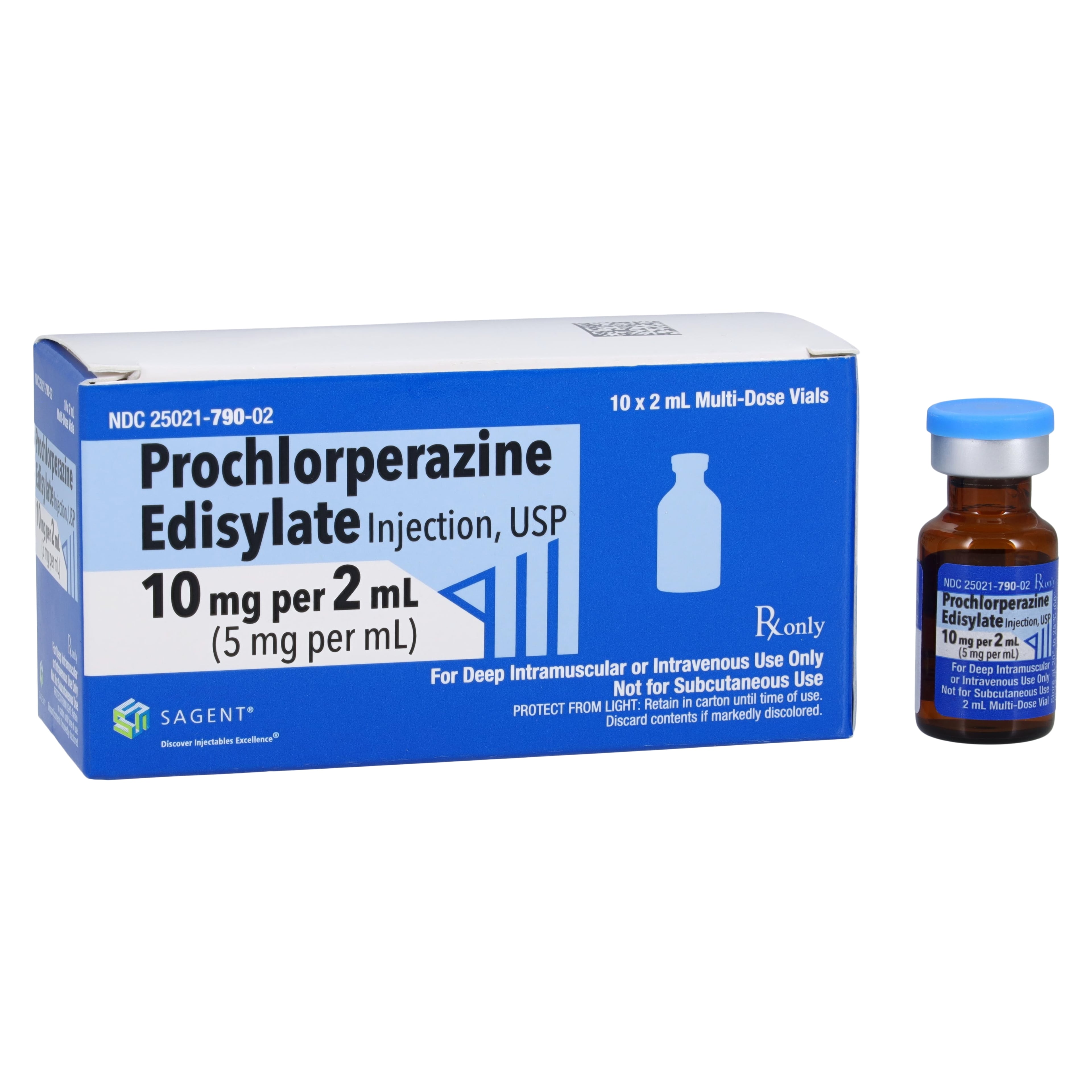 Prochlorperazine Edisylate Injection 5mg/mL, Single Dose Vial, 2mL, 10/Package