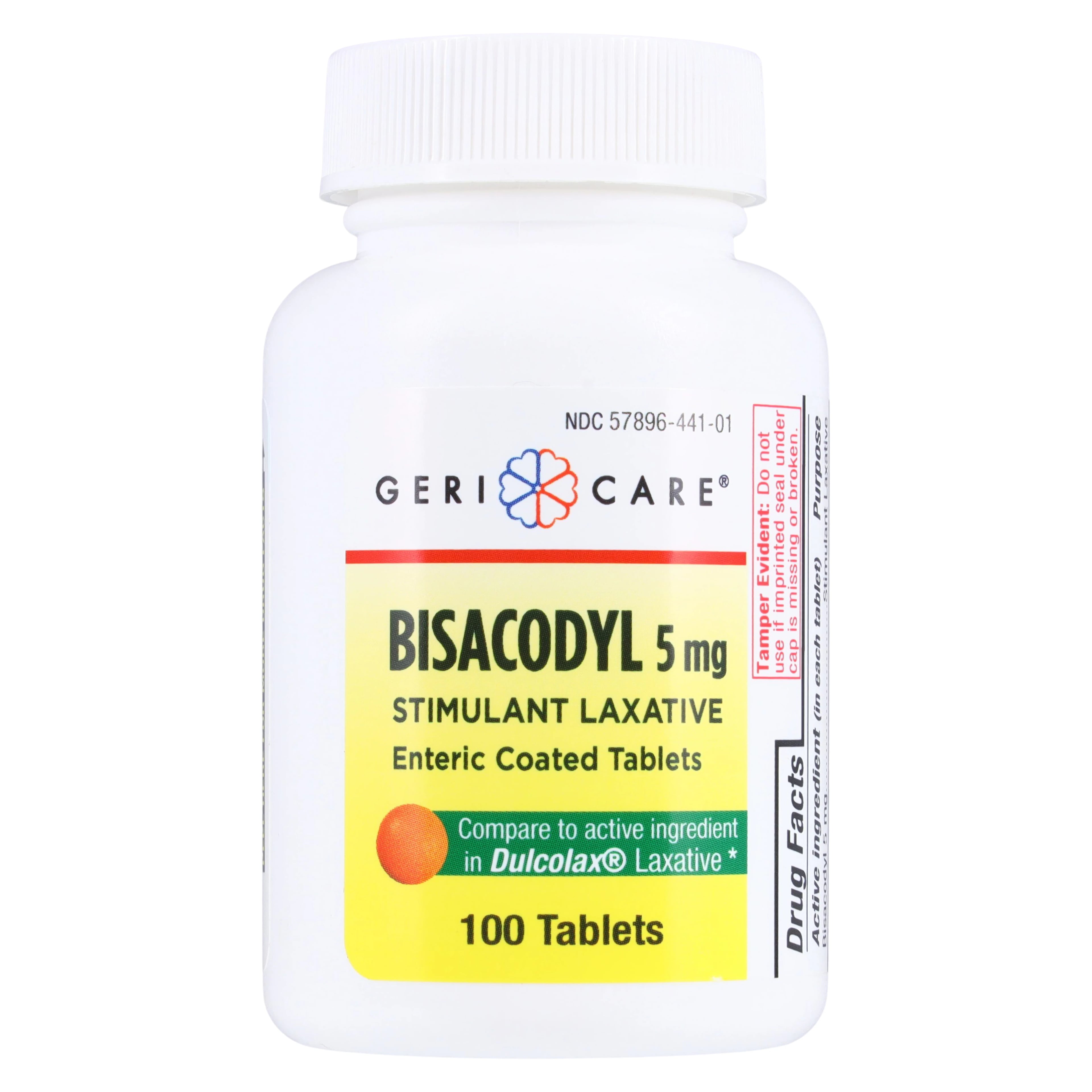 Geri-Care Bisacodyl EC Tablets, 5mg, 100/Bottle