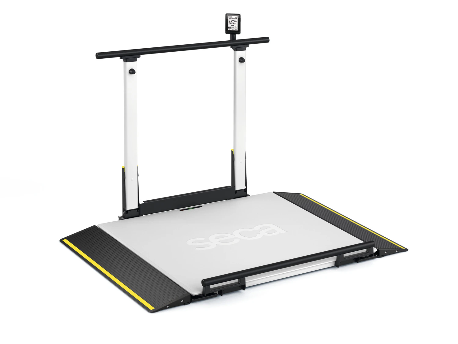 Seca XLine Handrail Wheelchair Scale with EMR Connectivity, 1100 lb/500 kg Capacity, Digital ID-Display