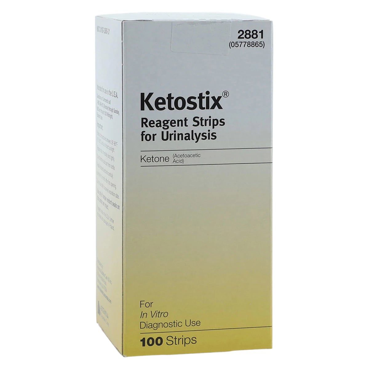 Ketostix Reagent Strips for Urinalysis, 100/Bottle