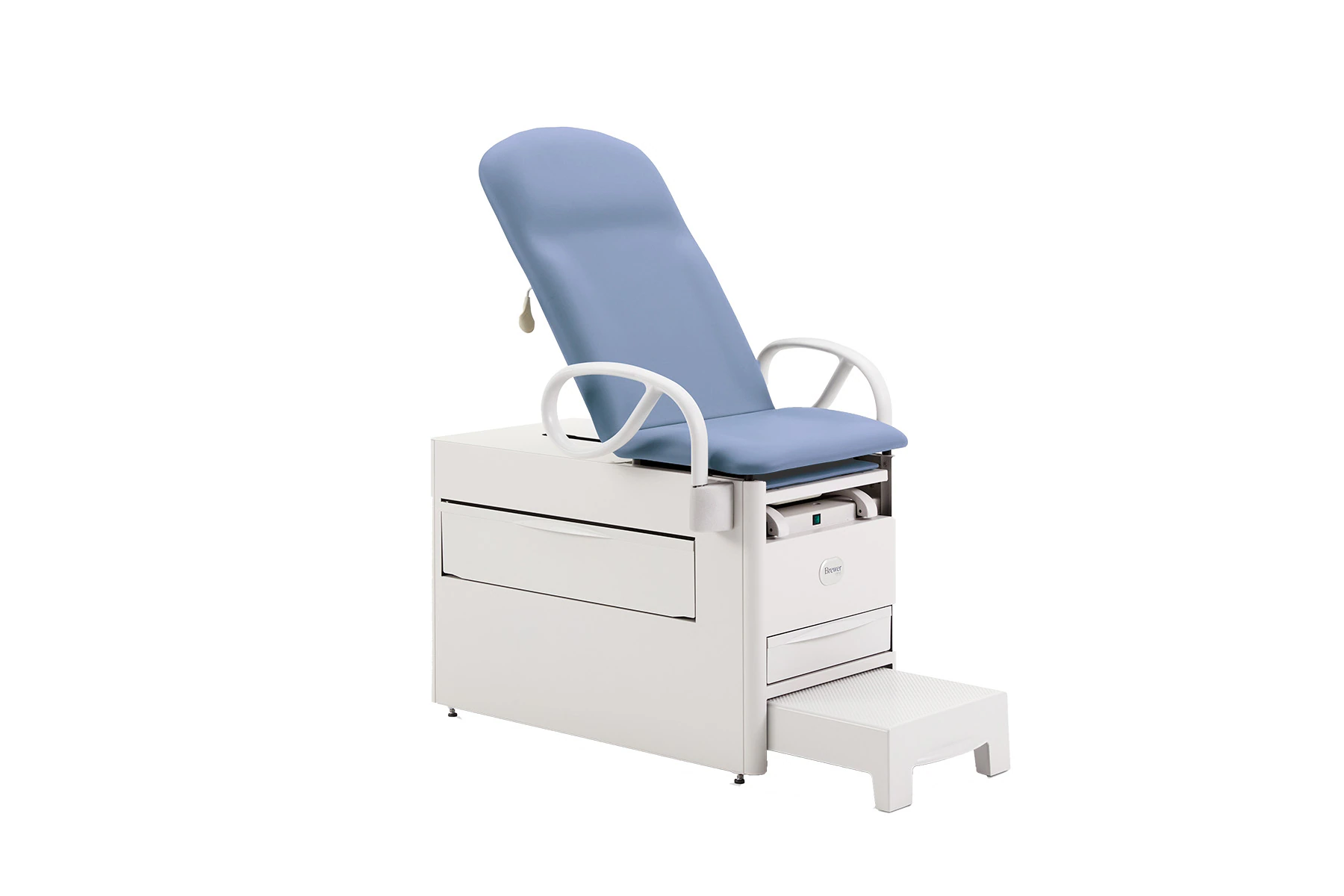 Brewer Versa Exam Table with Handles, Blue Fog
