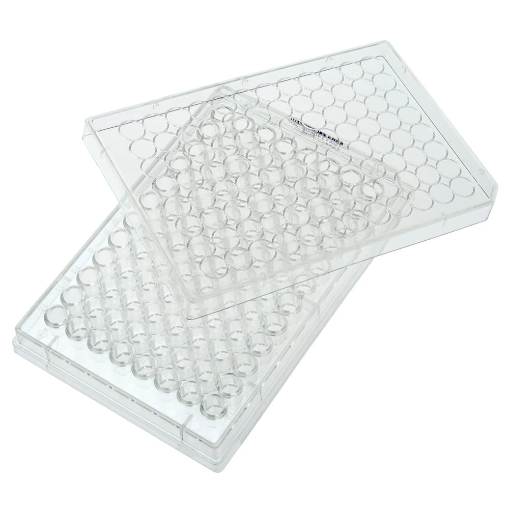 Celltreat 96-Well Tissue Culture Plate, Round Bottom, with Detached Lid, Sterile, Clear, 100/Case
