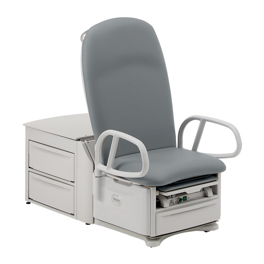 Brewer Access 6000 H/L Plus Manual Exam Table, Cool Gray, 450 lb Capacity