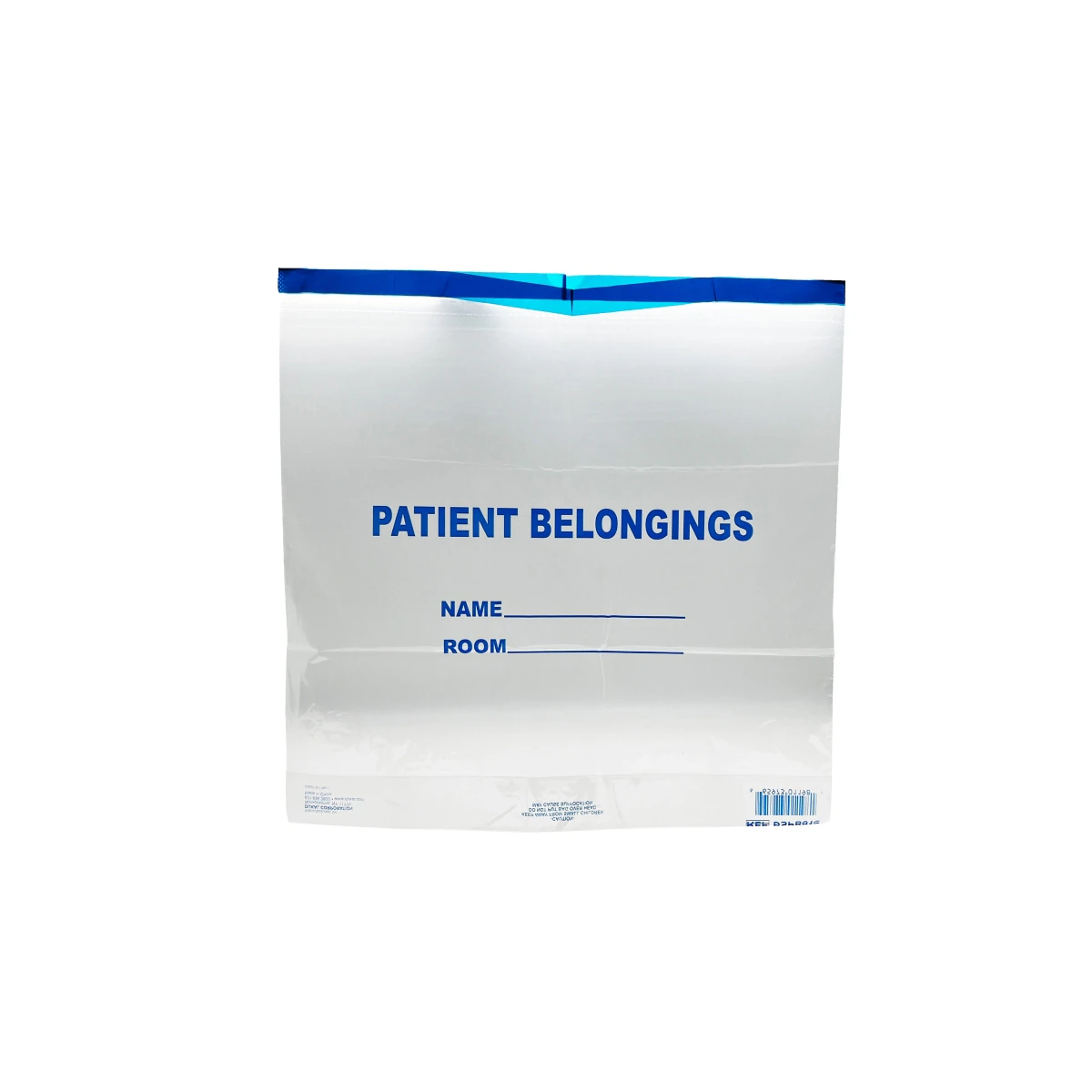 DawnMist Patient Belongings Bag, Clear Drawstring Closure, 17" x 17"