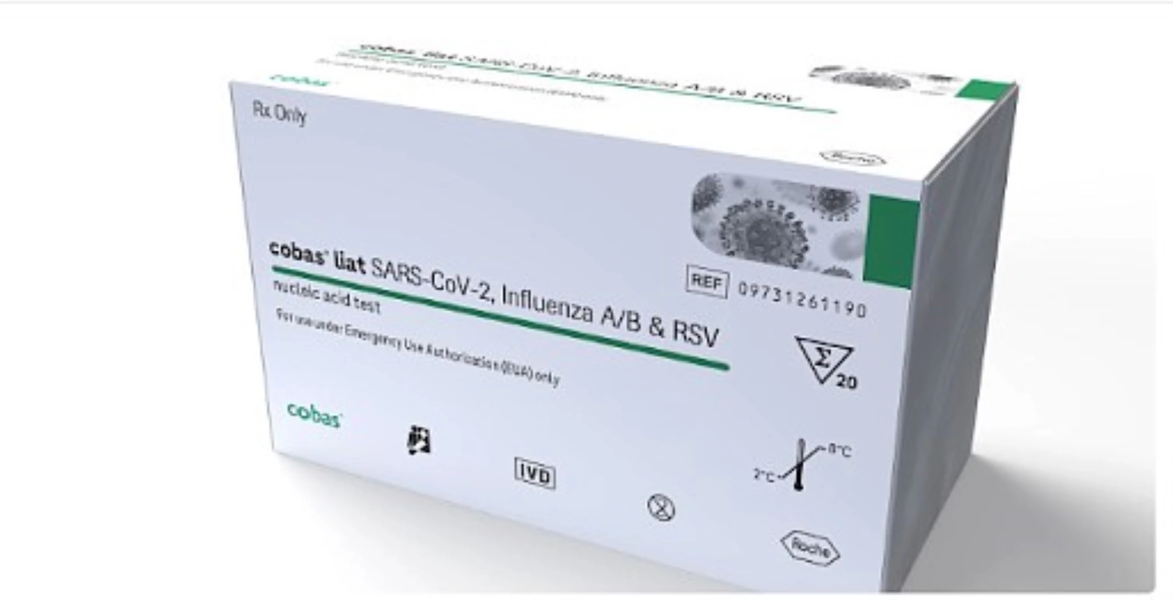 cobas liat SARS-CoV-2/Flu A/B/RSV Nucleic Acid Test Kit, CLIA Waived, 20 Tests/Kit