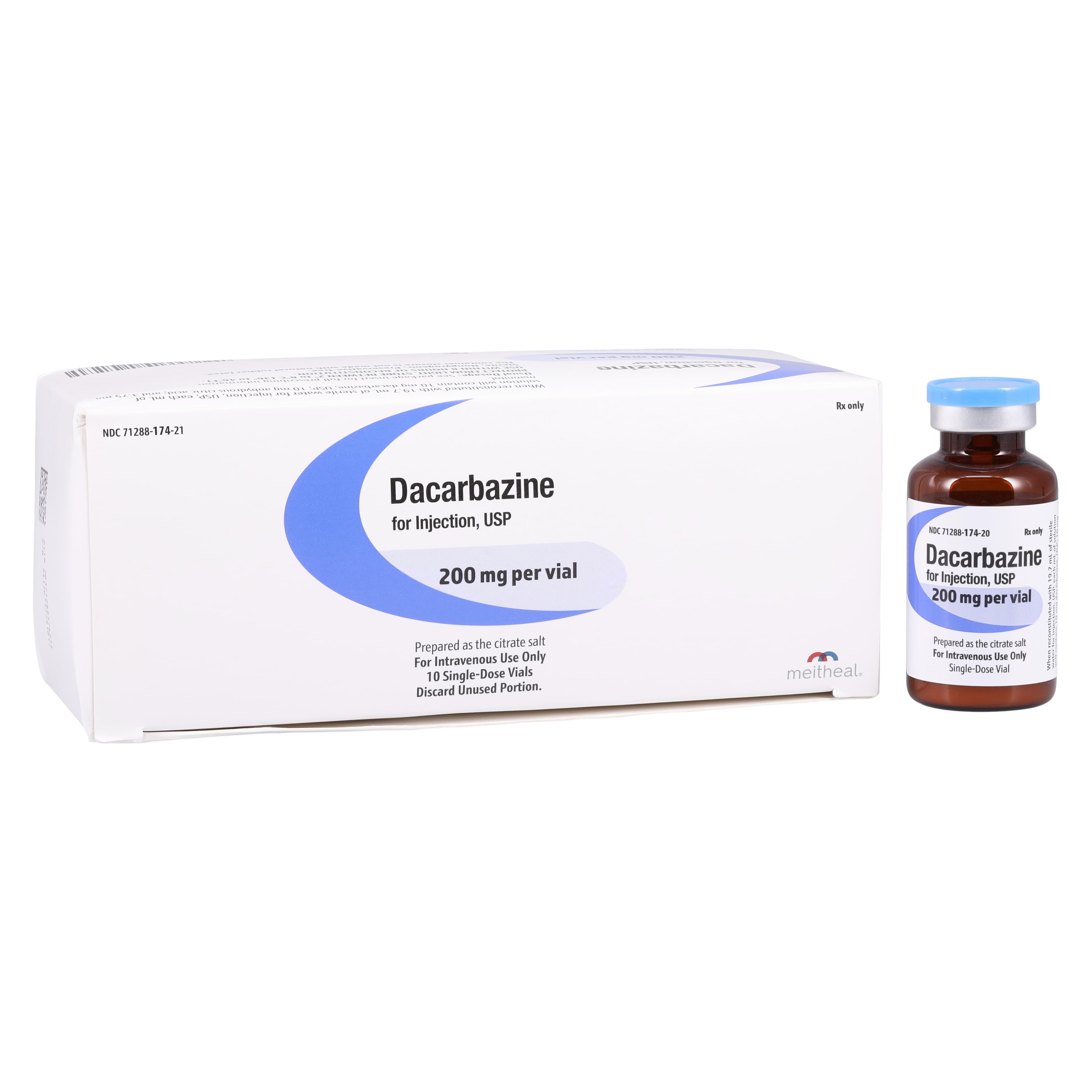 Dacarbazine Injection Lyophilized Single Dose Vial 200mg/vial 20mL 10/Package 01KT0J02WWQX2GXMM2CJ5NBWAA