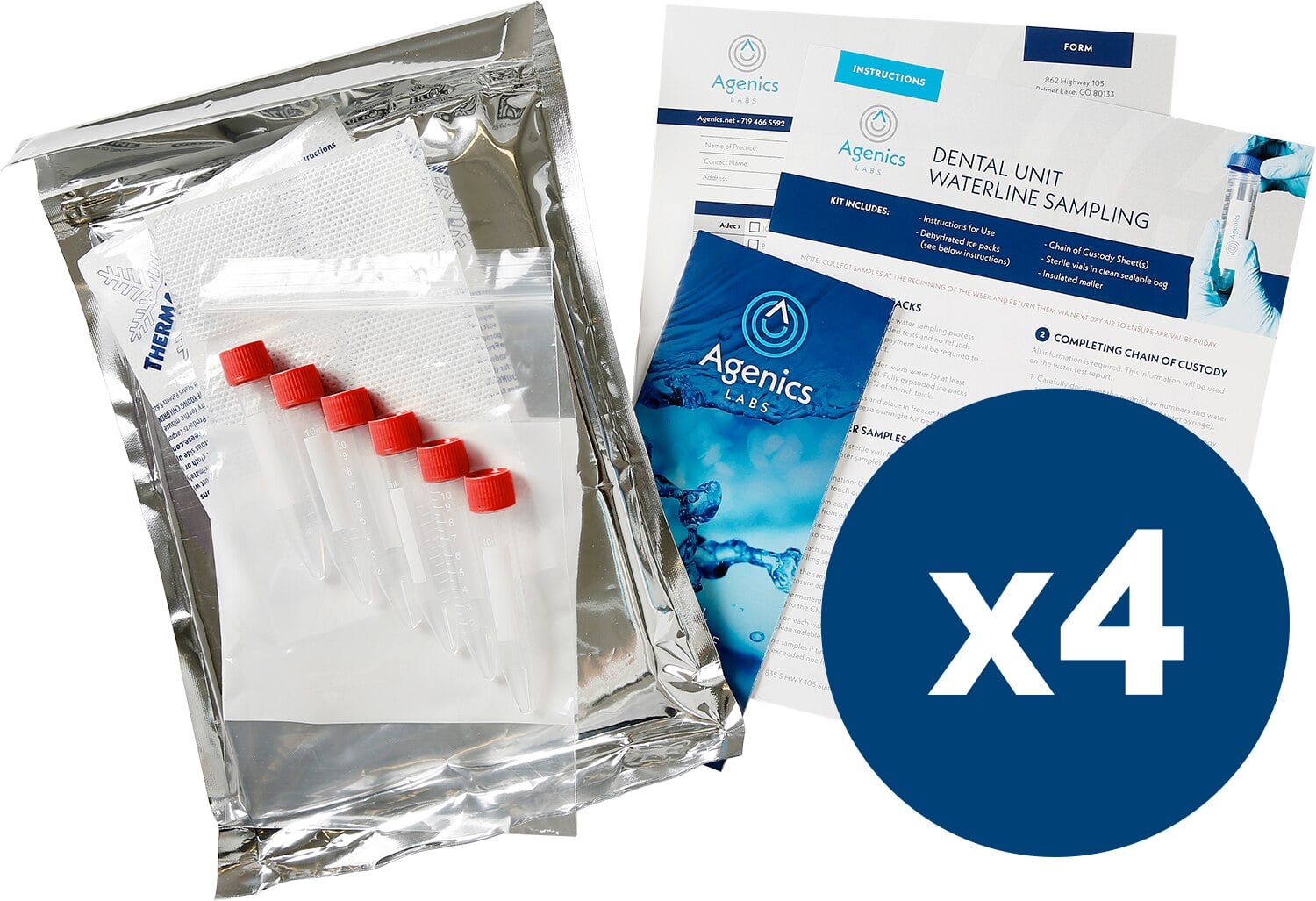 RapidCheck Flow Cytometry Dental Unit Waterline 8 Vial Kit, Annual Pack (4 Quarterly Kits), RC-8-1Y