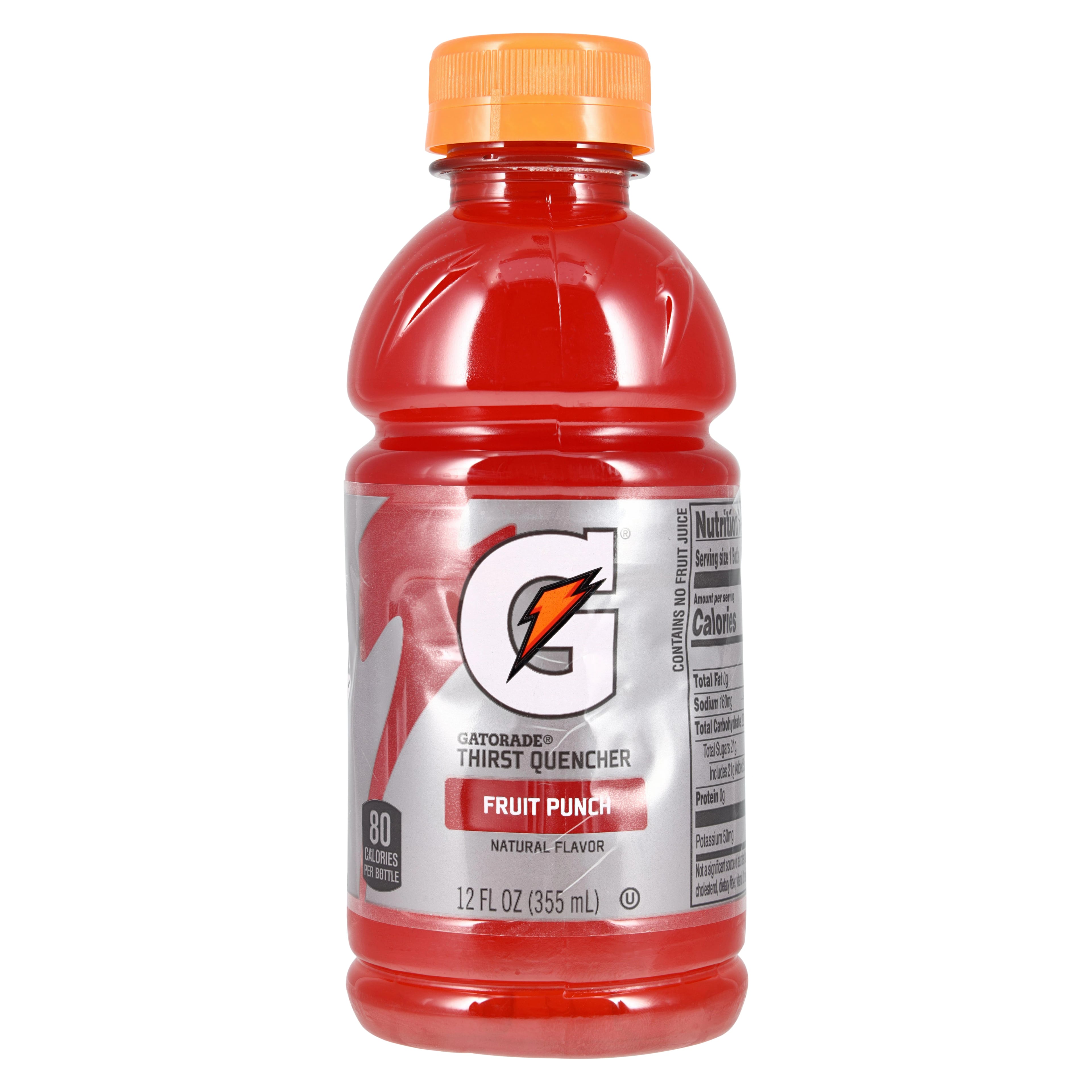 Gatorade Thirst Quencher Ready-to-Drink Fruit Punch, 12 oz Bottles, 24/Case