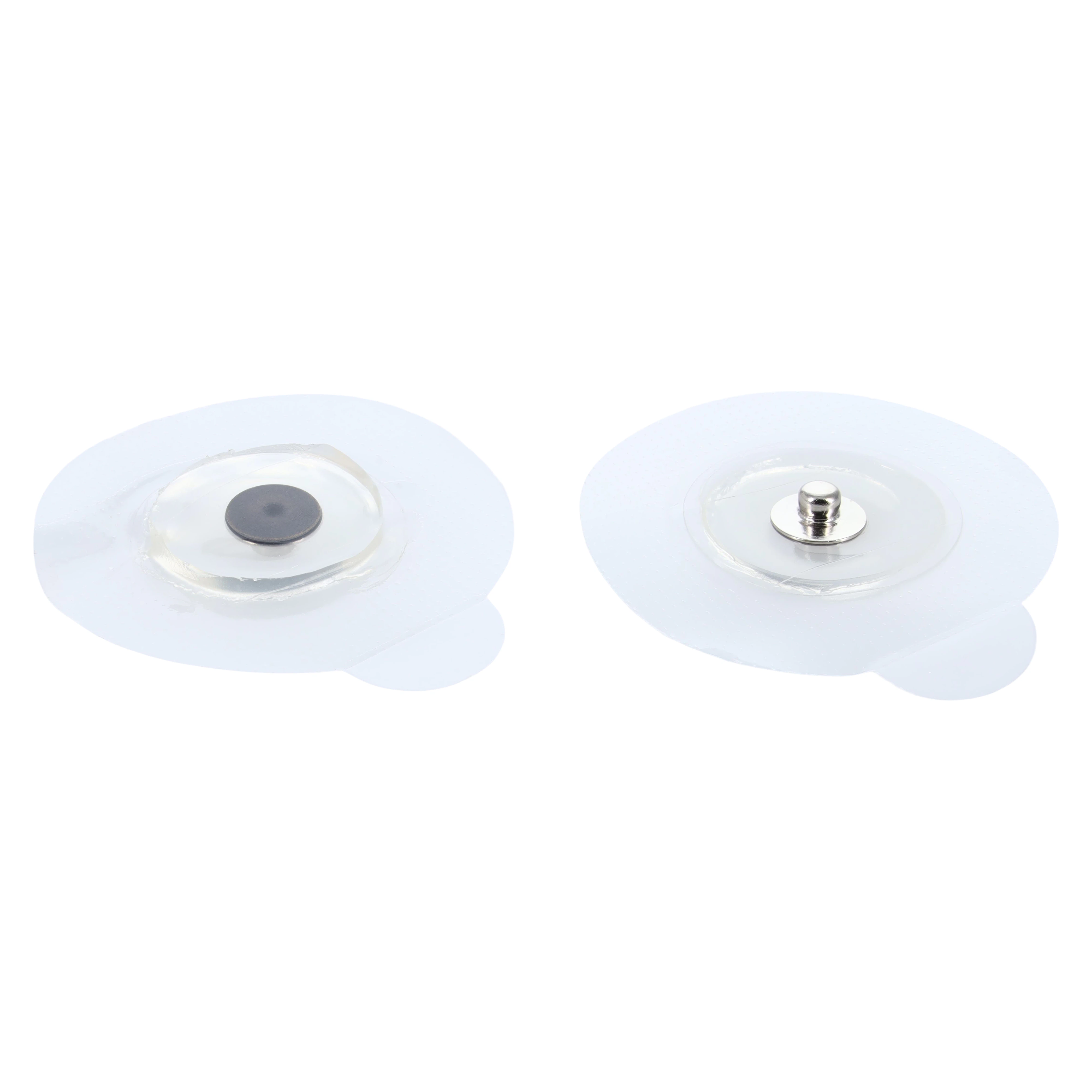 Conmed ClearTrace Round Electrocardiograph Electrode, Tape/Solid Gel Adhesive, Clear, Snap Connector, 5/Pk