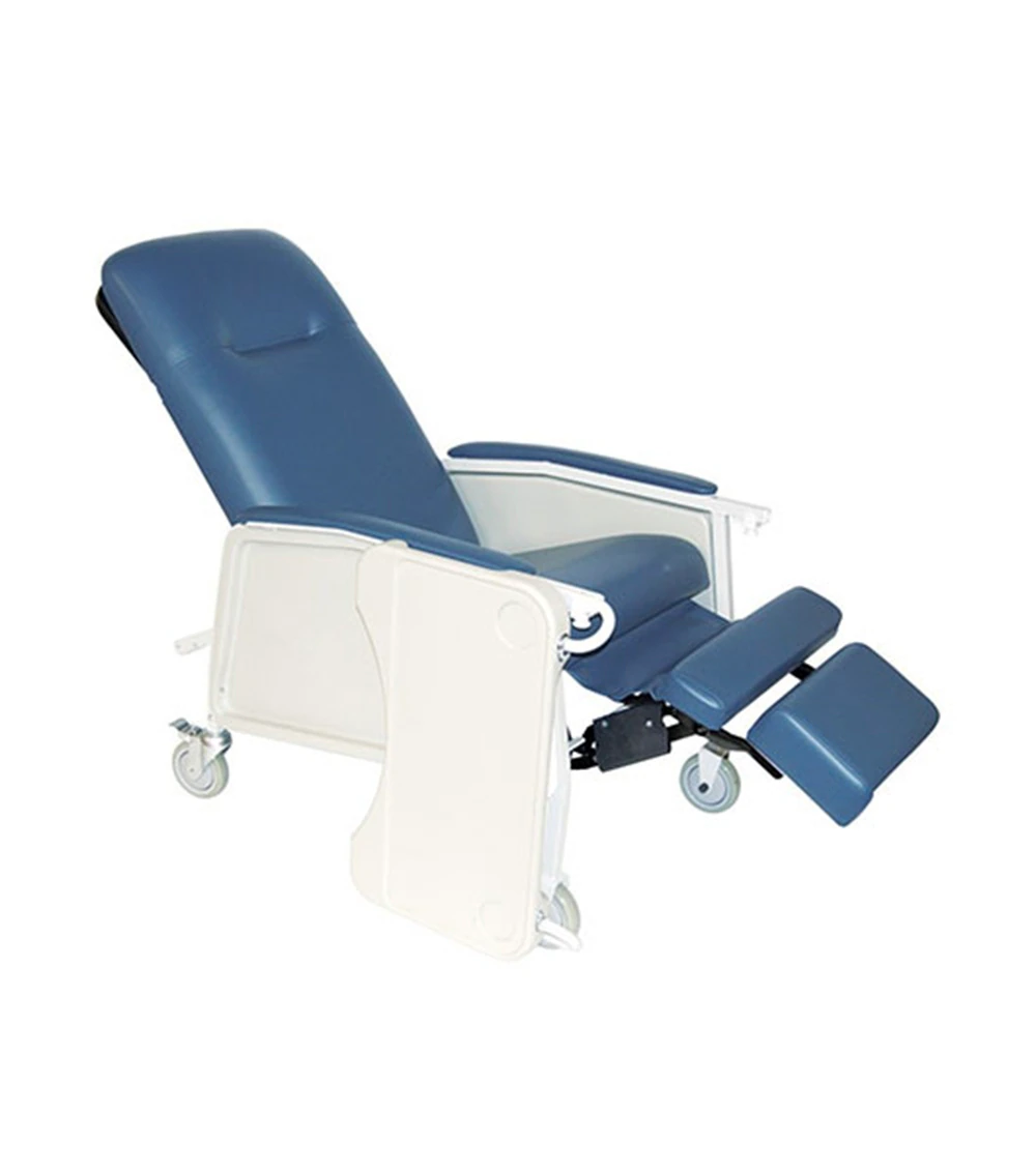 Medacure Bariatric Geri Chair Recliner, Steel Frame, 500 lb Capacity, Blue