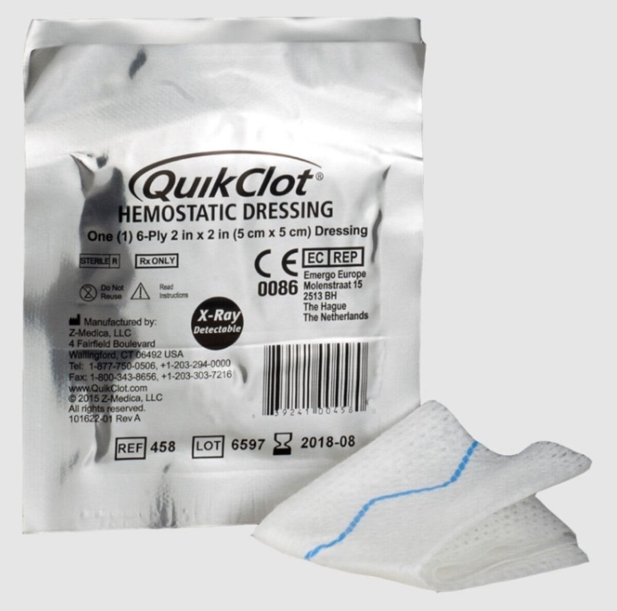 QuikClot Hemostatic Non-Woven Gauze Dressing
