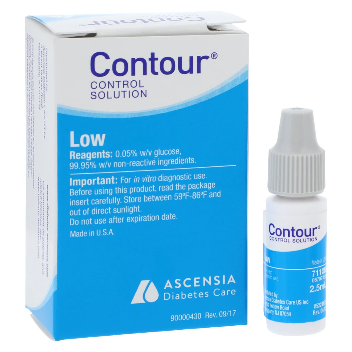 Contour Blood Glucose Low Level Control Solution, 2.5 mL, Each