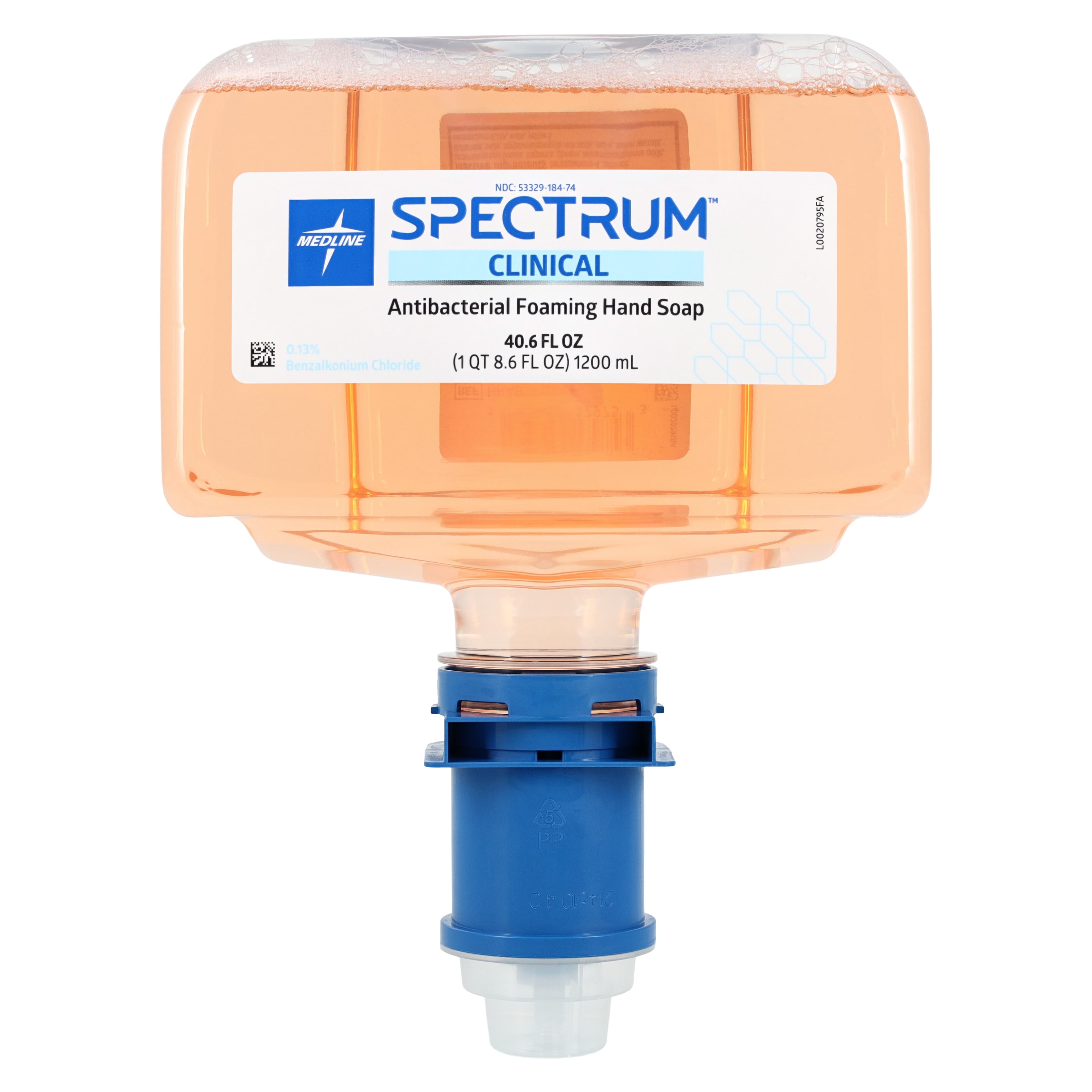Spectrum Antibacterial Foam Hand Soap, 1200 mL Dispenser Refill, 0.13% Benzalkonium Chloride, 2/Case