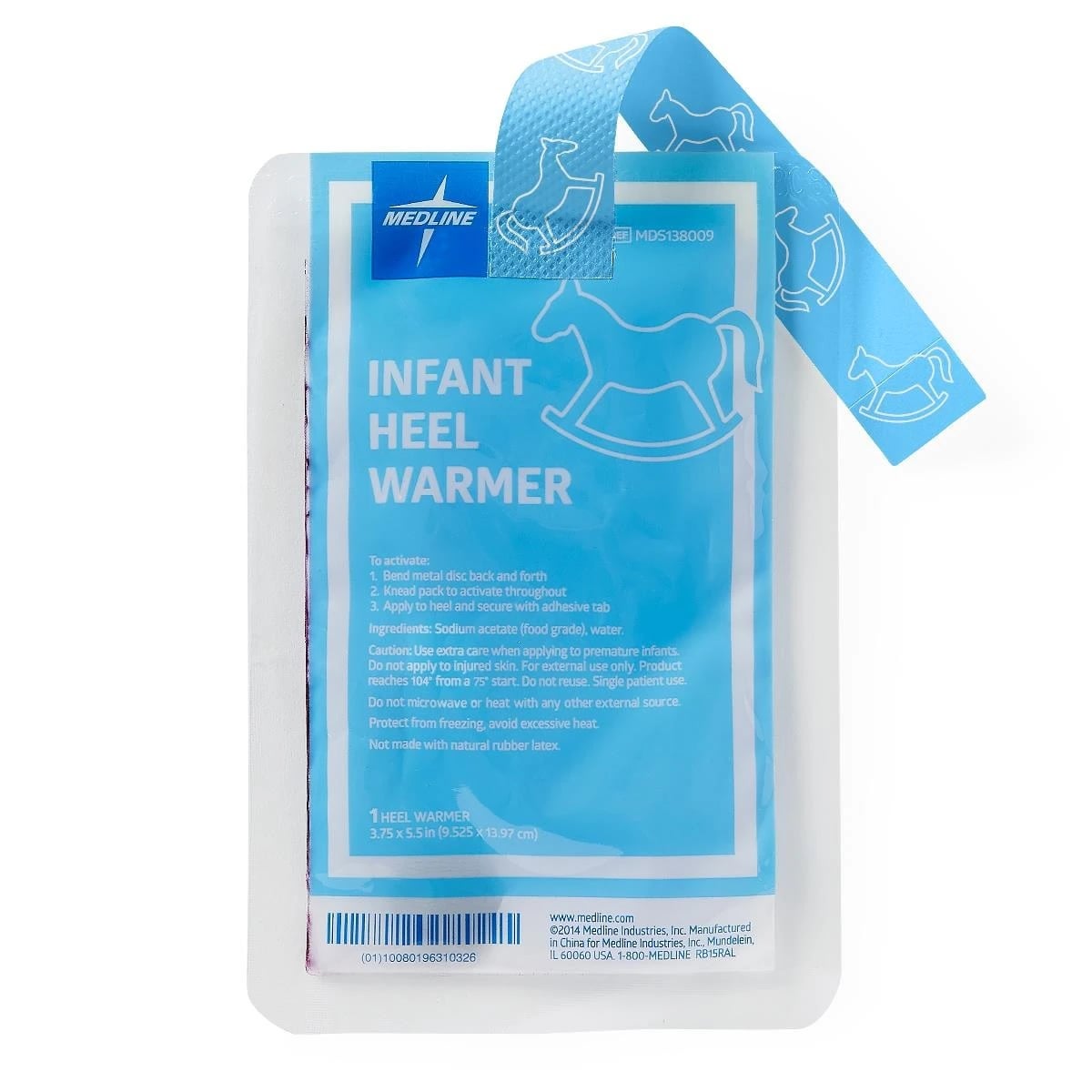 Medline Infant Heel Warmer with Disk, 5" x 3"