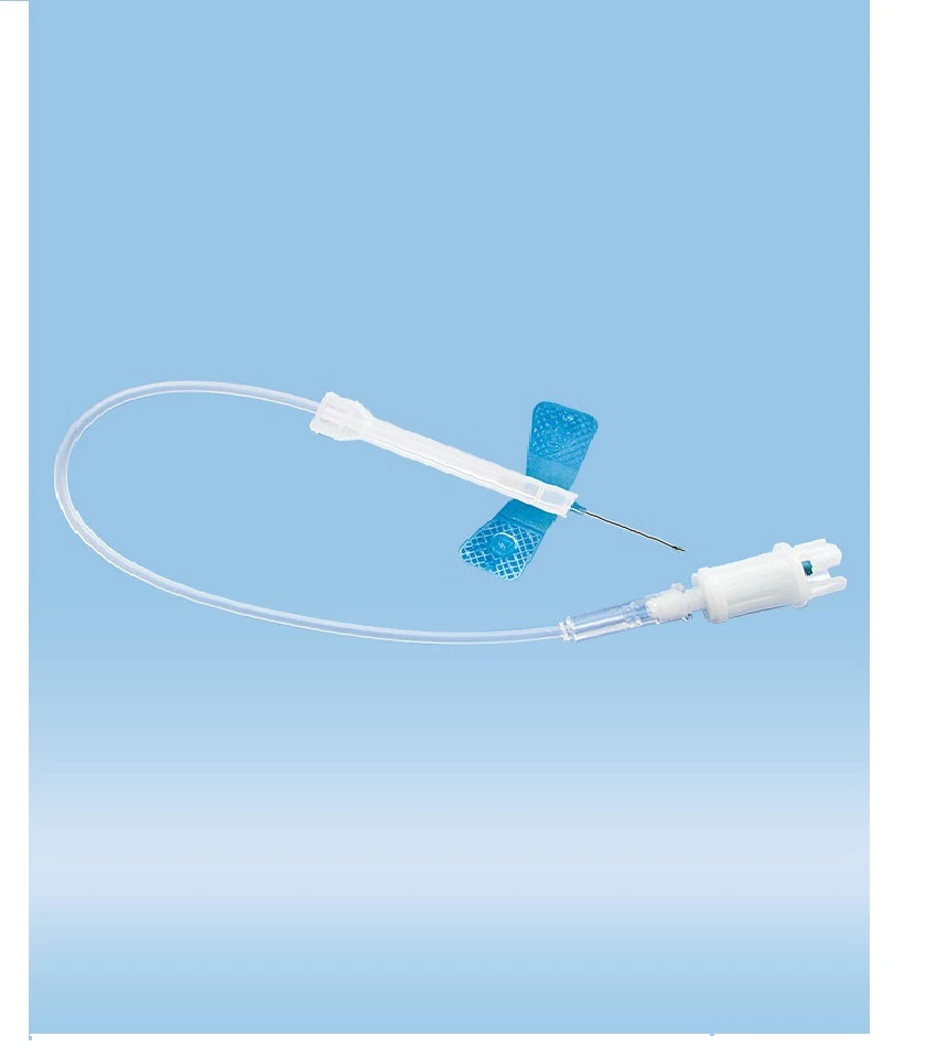 Sarstedt Safety-Multifly Blood Collection Needle, 23G x 3/4", Winged, 200mm Tubing, Blue, Sterile, Single-Use, 120/Package