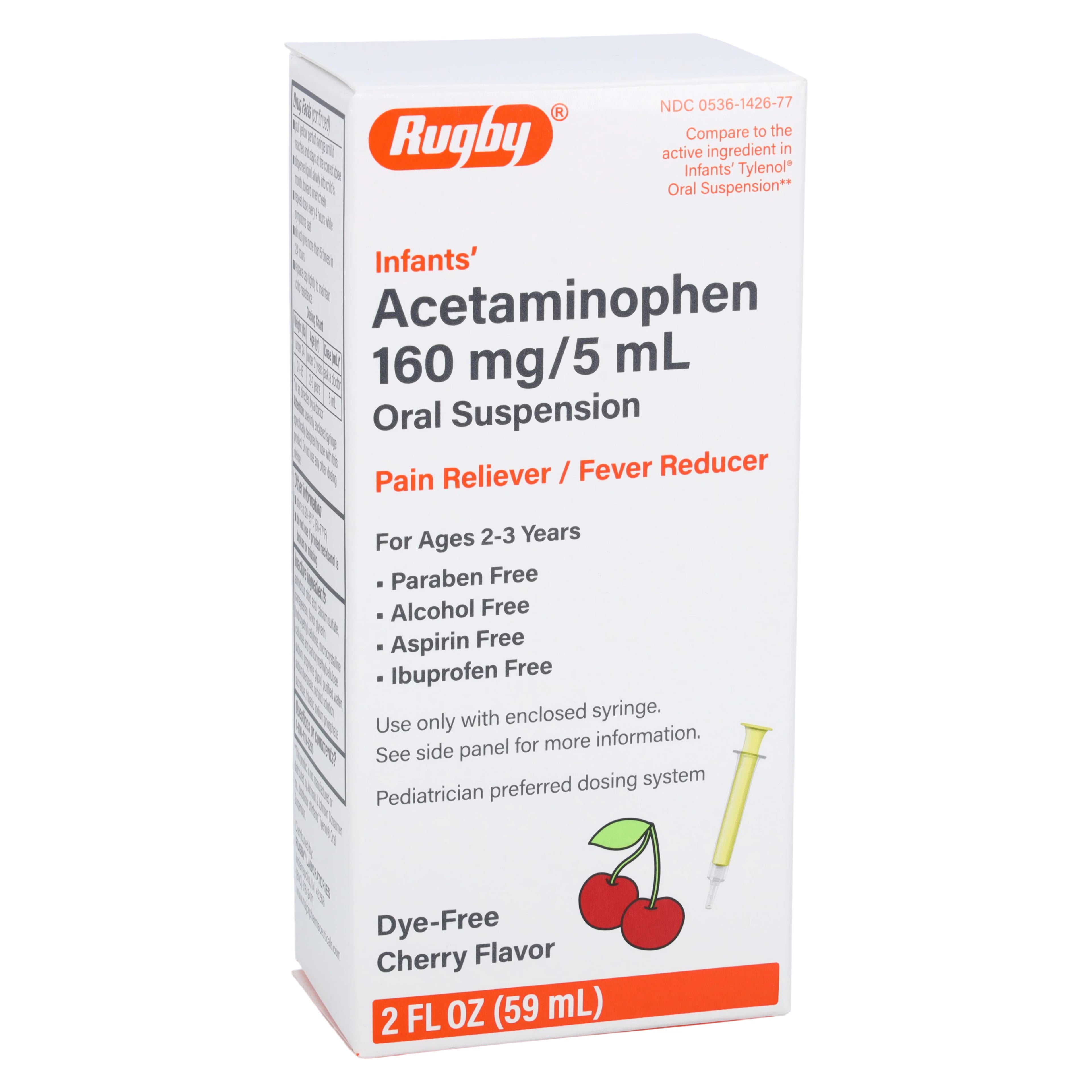 Acetaminophen Oral Suspension Infant, 160 mg/5 mL, 2 oz Bottle
