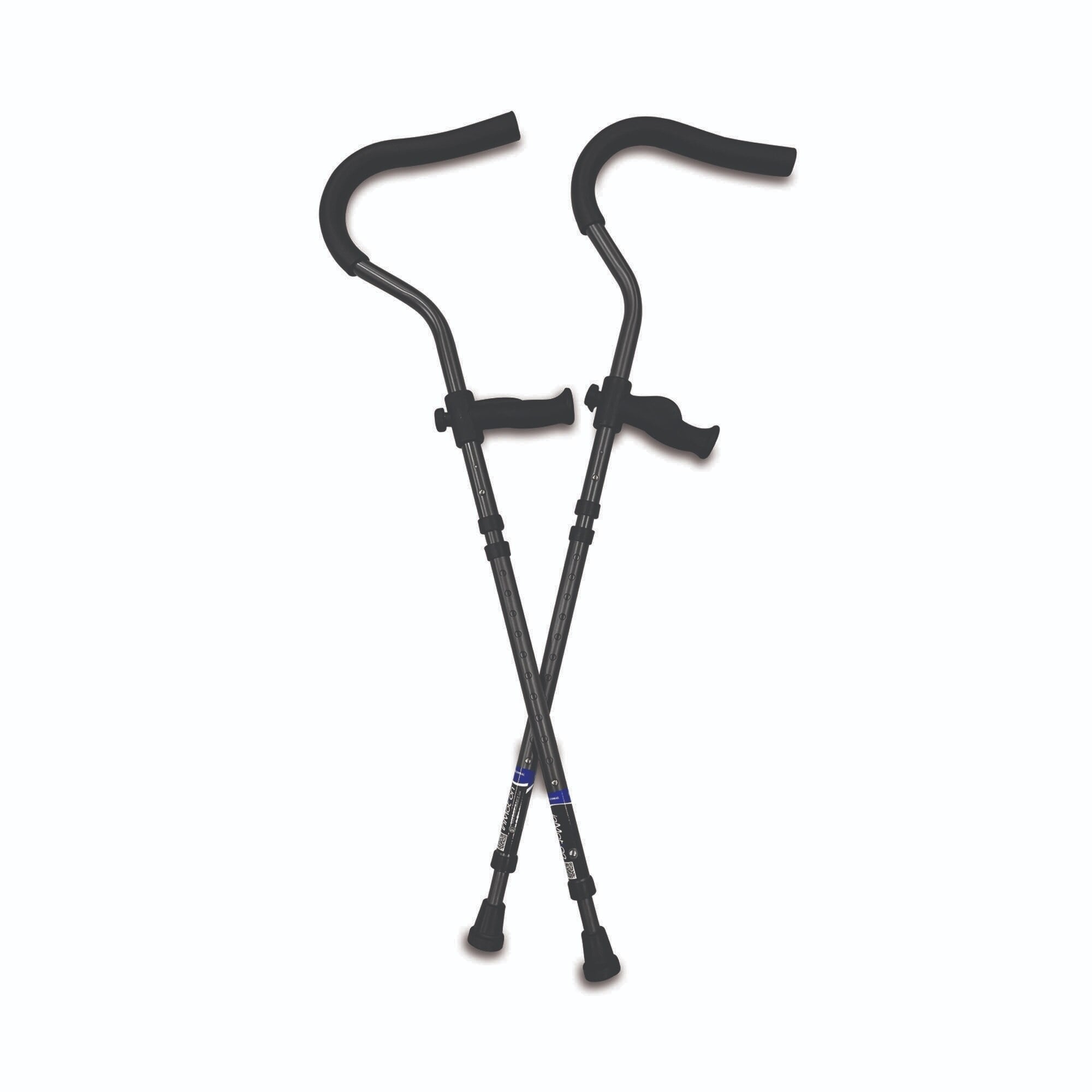 Millennium Medical In-Motion Pro Aluminum Crutches, 350 lb Capacity, Fits 4'8"-5'9" (55-79"), Short