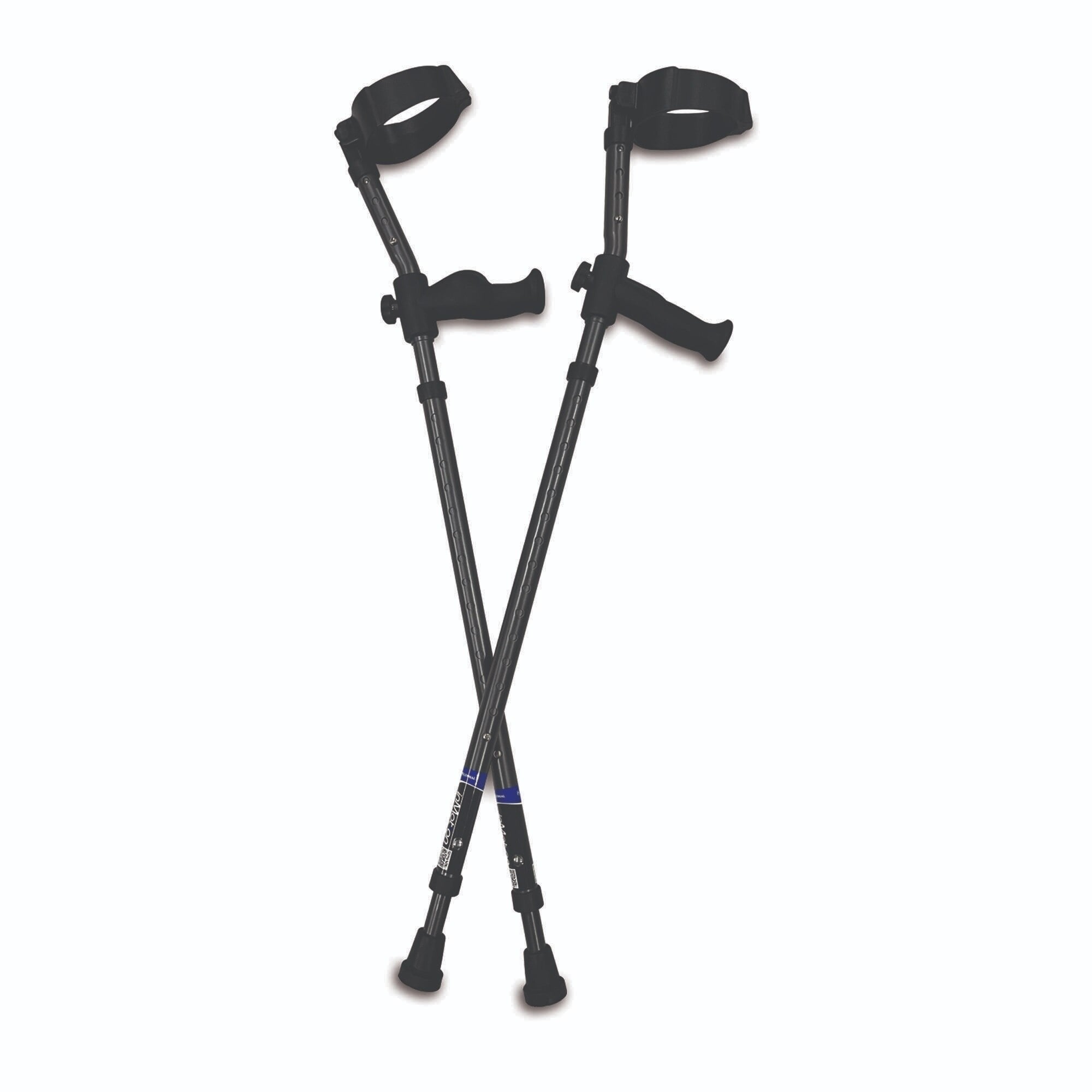 Millennium Medical In-Motion Aluminum Crutches, Adjustable 5'3"-6'8" (28-40"), Tall